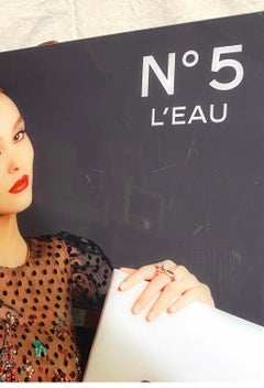 Original Chanel Advertising Store Display Plexiglass Sign Acrylic Presents