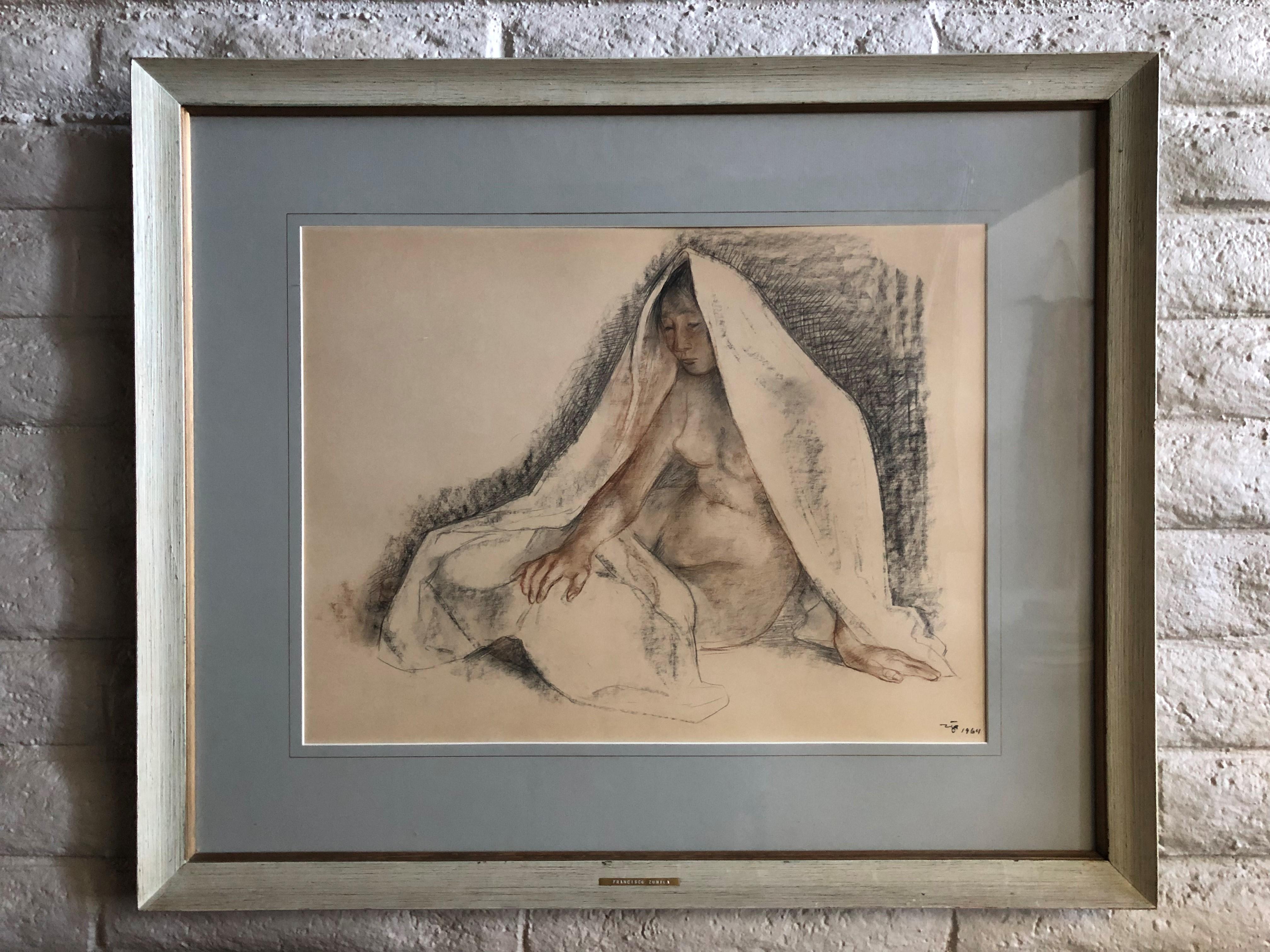 Francisco Zuniga
1964
Signed
Charcoal and pastel on paper
Signed and dated lower right
Paper size: approx 24.75