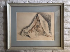 Original Charcoal and Pastel Drawing by Francisco Zuniga