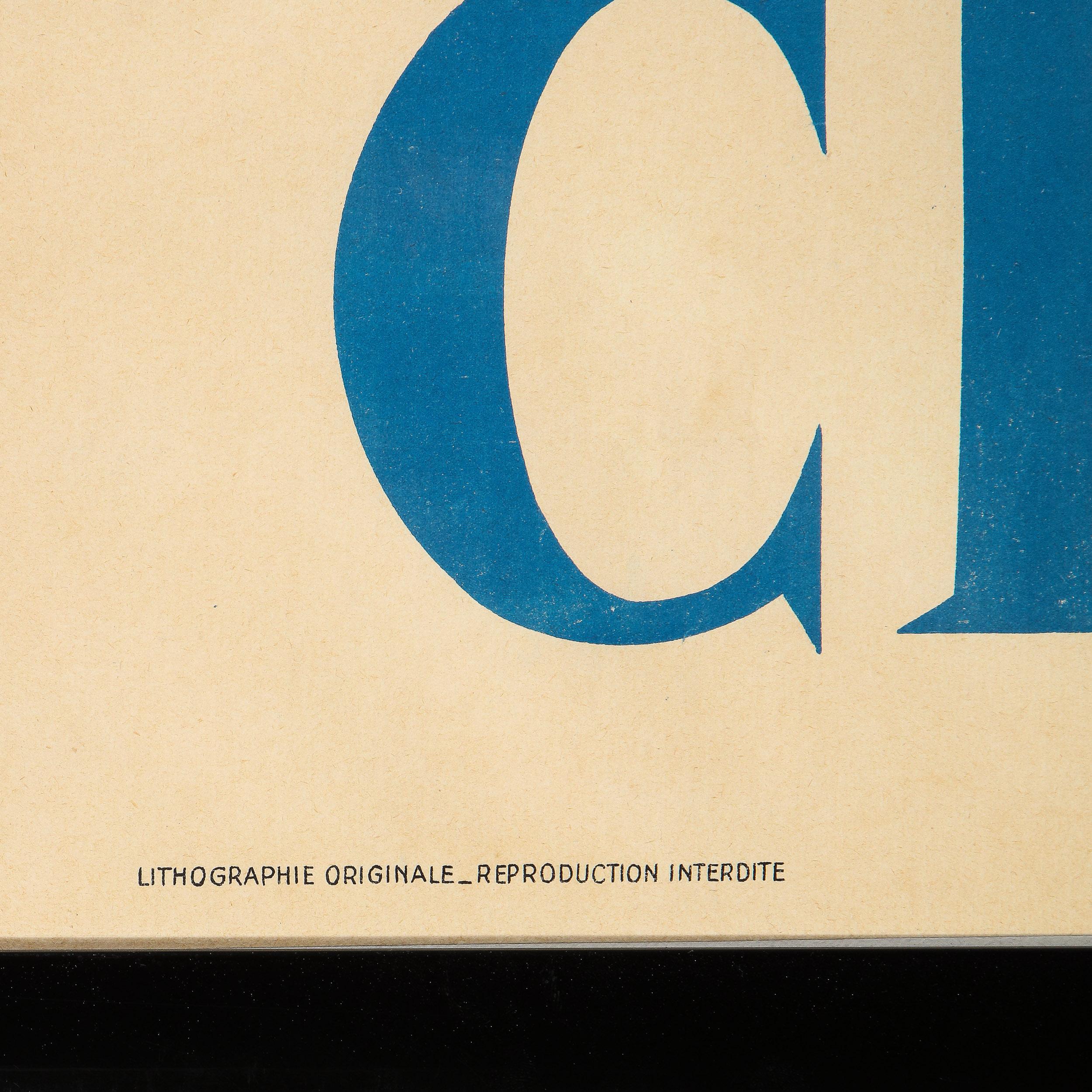 Litografía original de Charles Kiffer del Teatro Alhambra Maurice Chevalier en venta 2