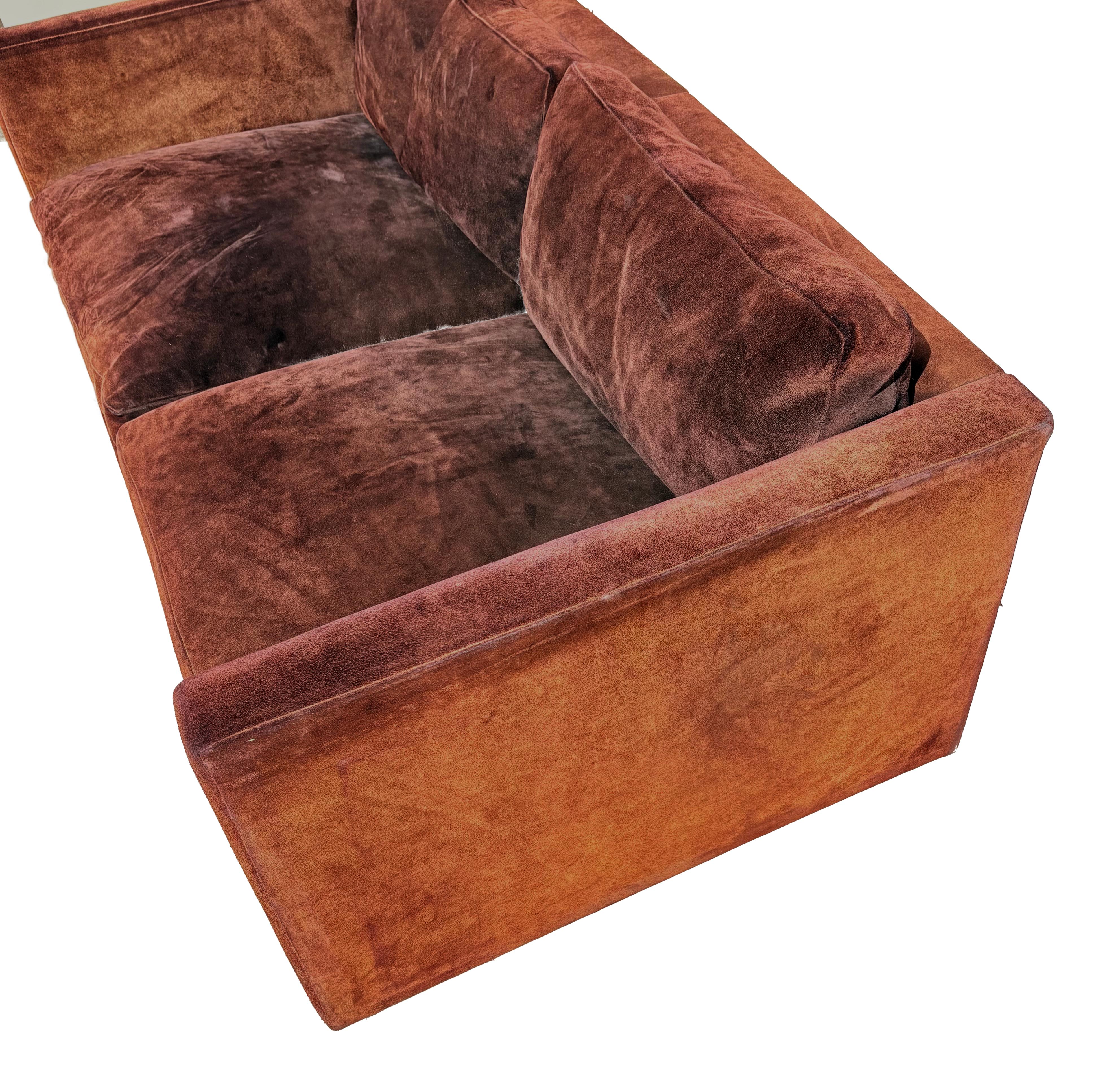 Original Charles Pfister Para Knoll Loveseat Minimalista De Ante, c.1970s en venta 1
