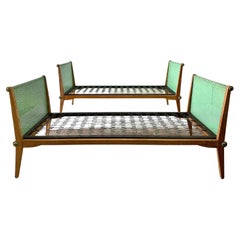 Original Charles Ramos Perforated Enameled Metal Daybeds, Two Available