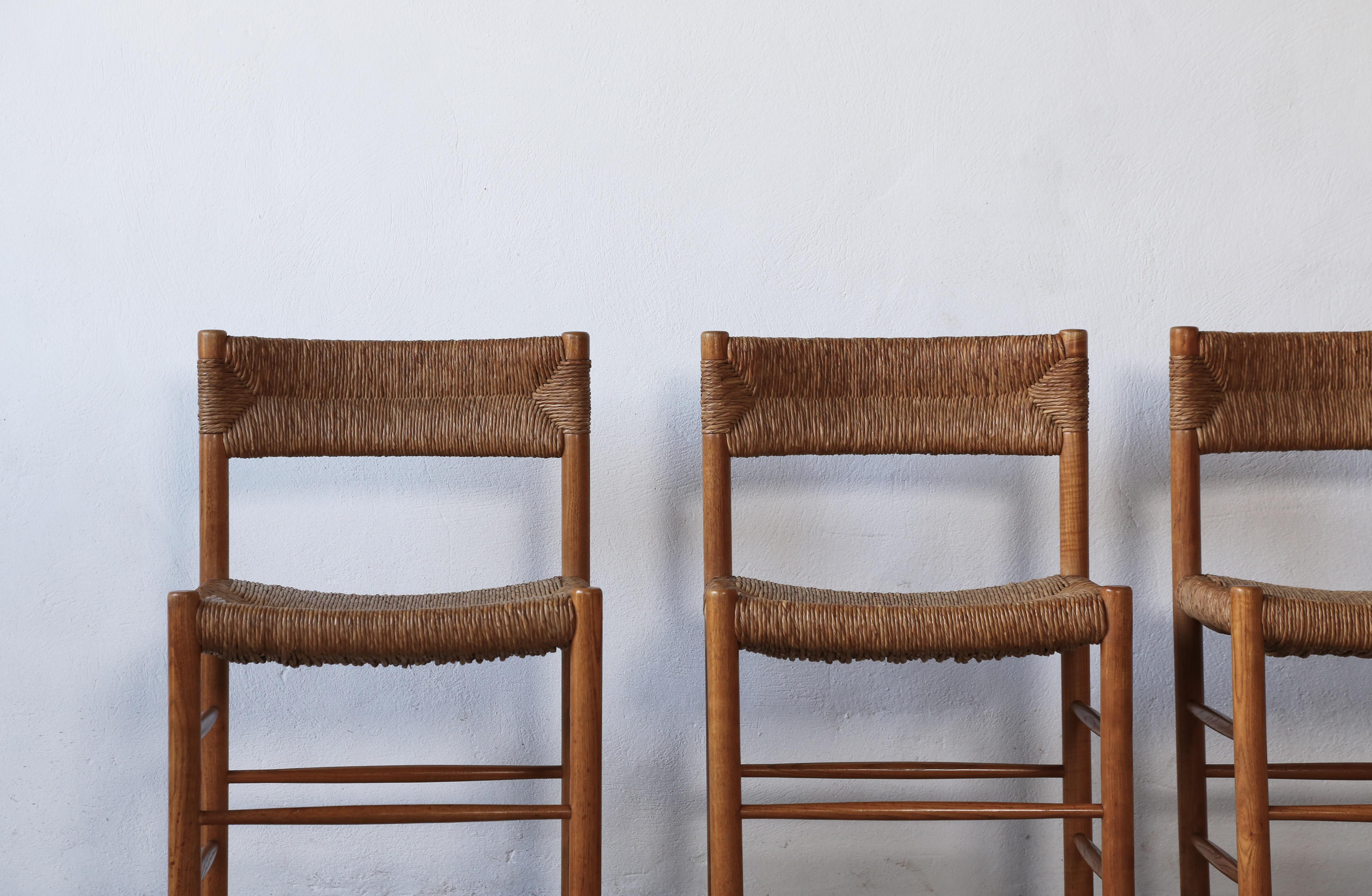 Mid-Century Modern Original Charlotte Perriand / Robert Sentou Dordogne Chairs, France, 1960s For Sale
