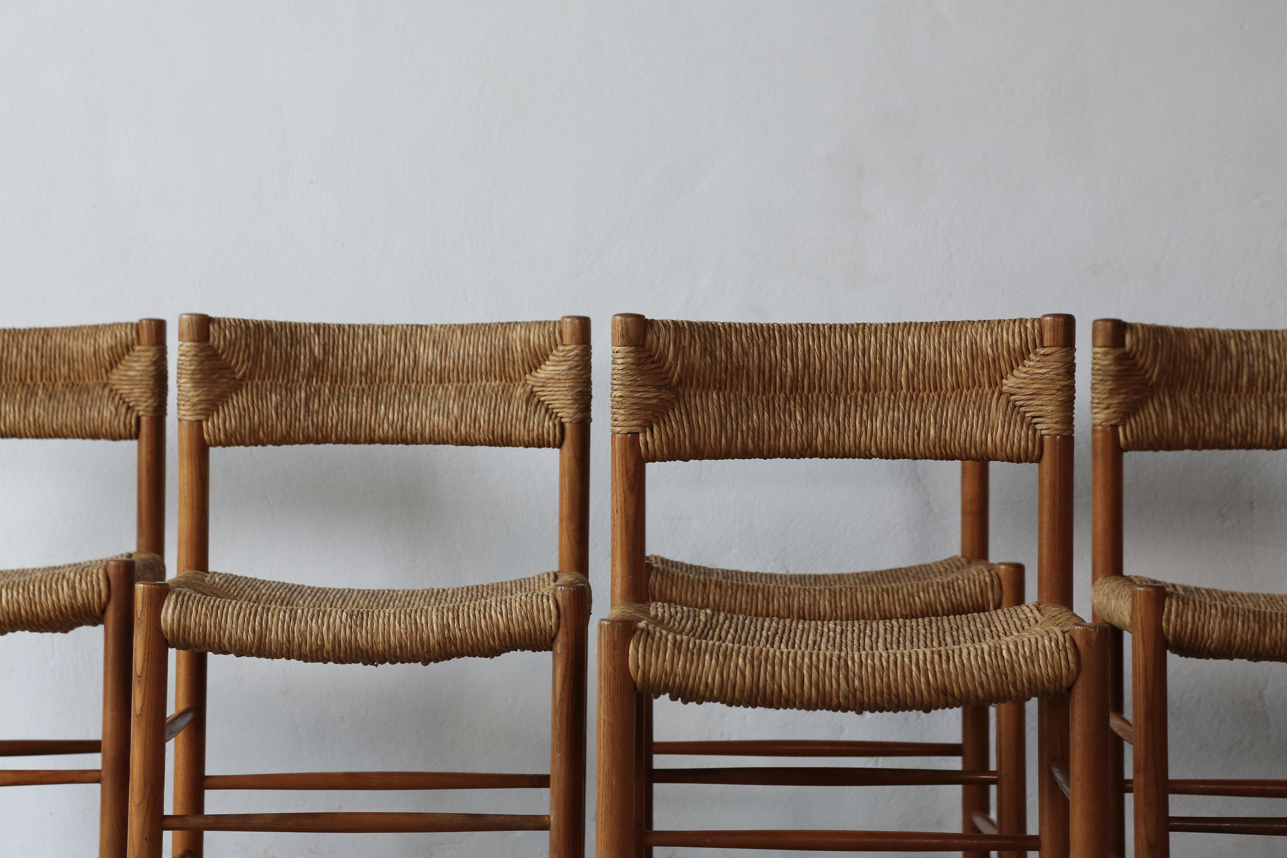 French Original Charlotte Perriand / Robert Sentou Dordogne Chairs, France, 1960s