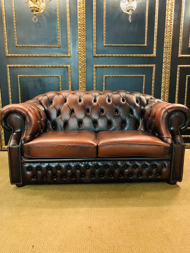 Original Chesterfield 2Seat Sofa Kent Modell, Brand by Centurion For Sale at 1stDibs