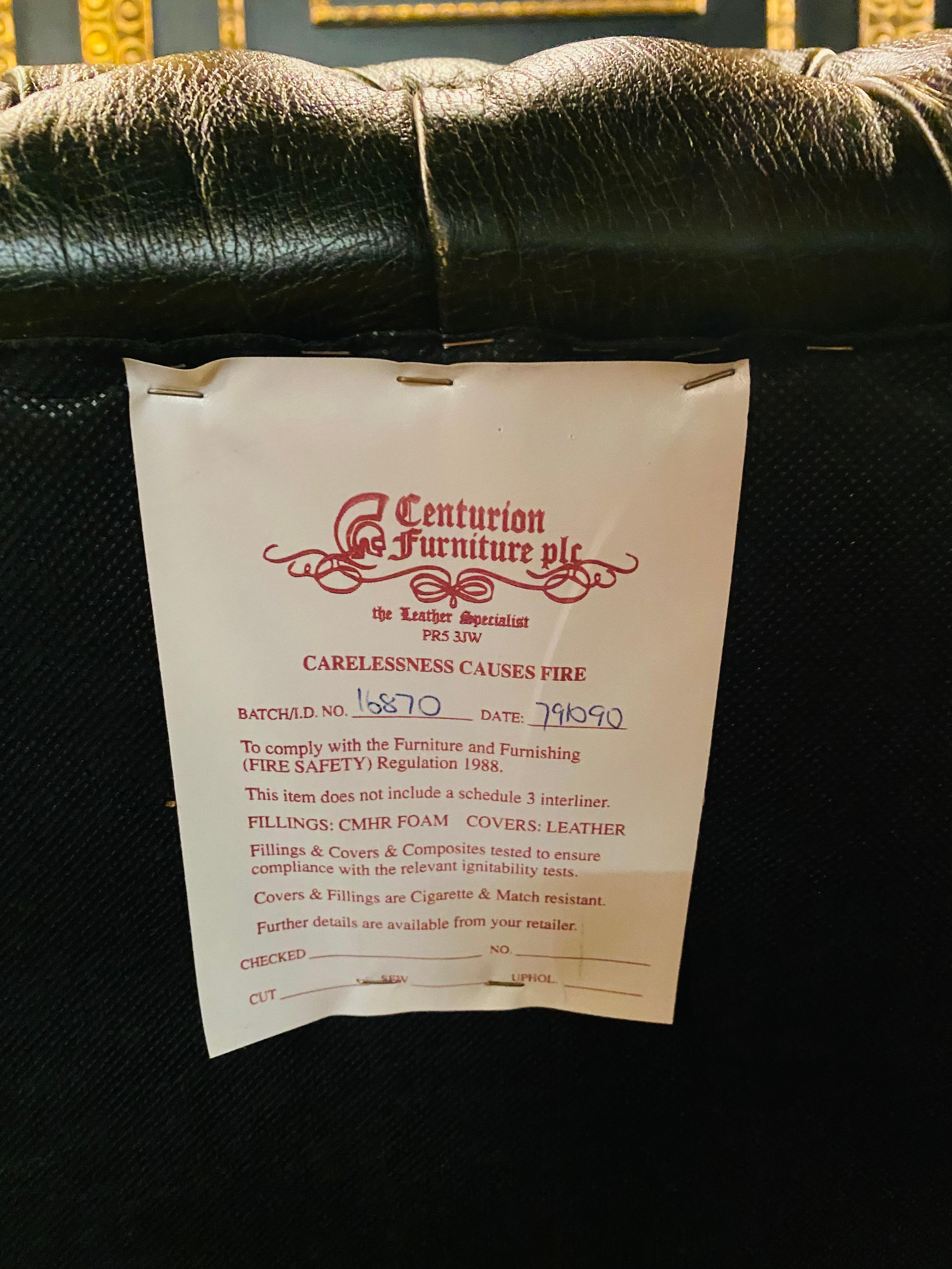 Original Chesterfield Set 2 Two-Seater Sofa and Armchairs Green by Centurion 5