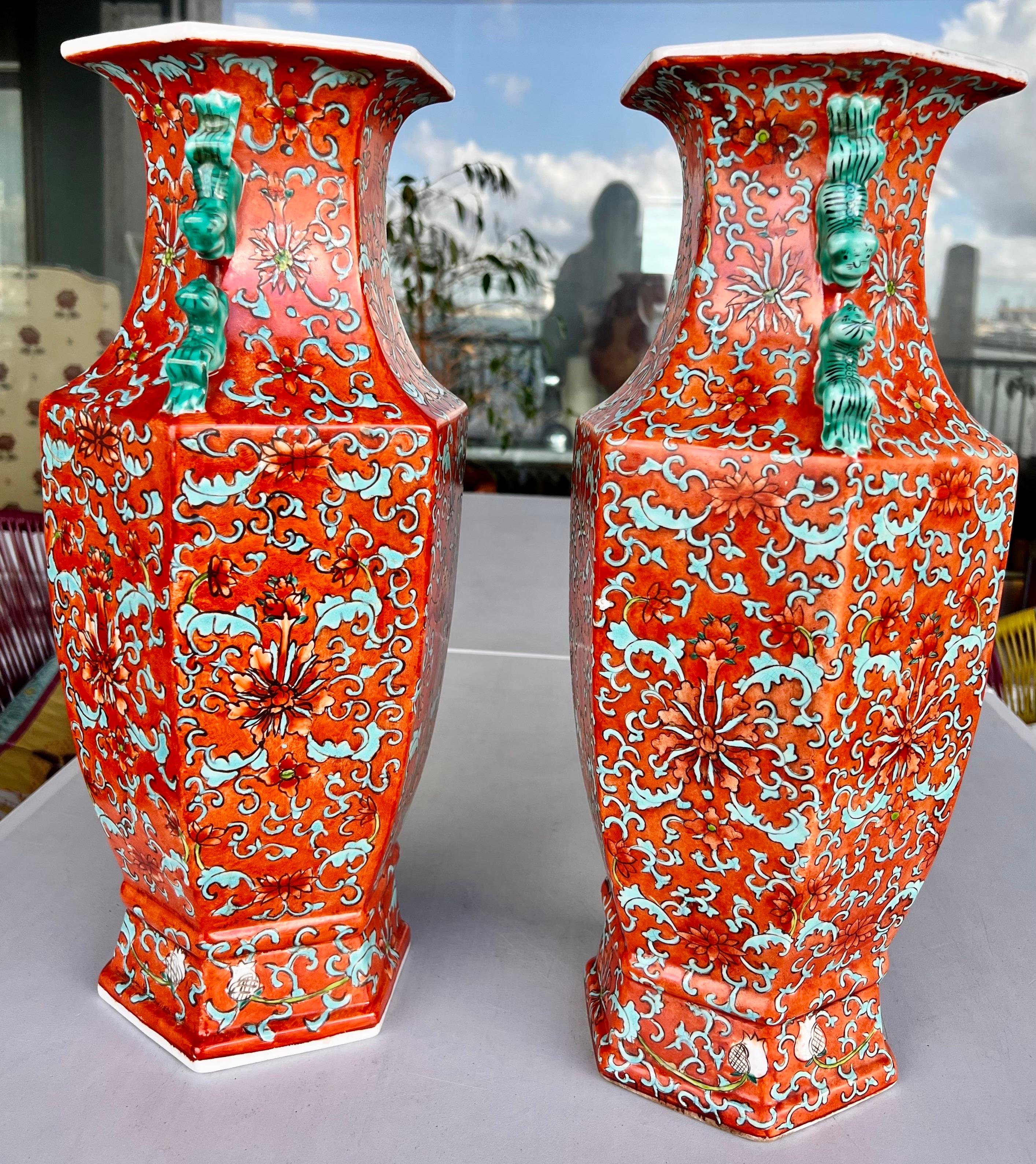 Chinese Export Original Chinese Ceramic Vases Early 20th Century