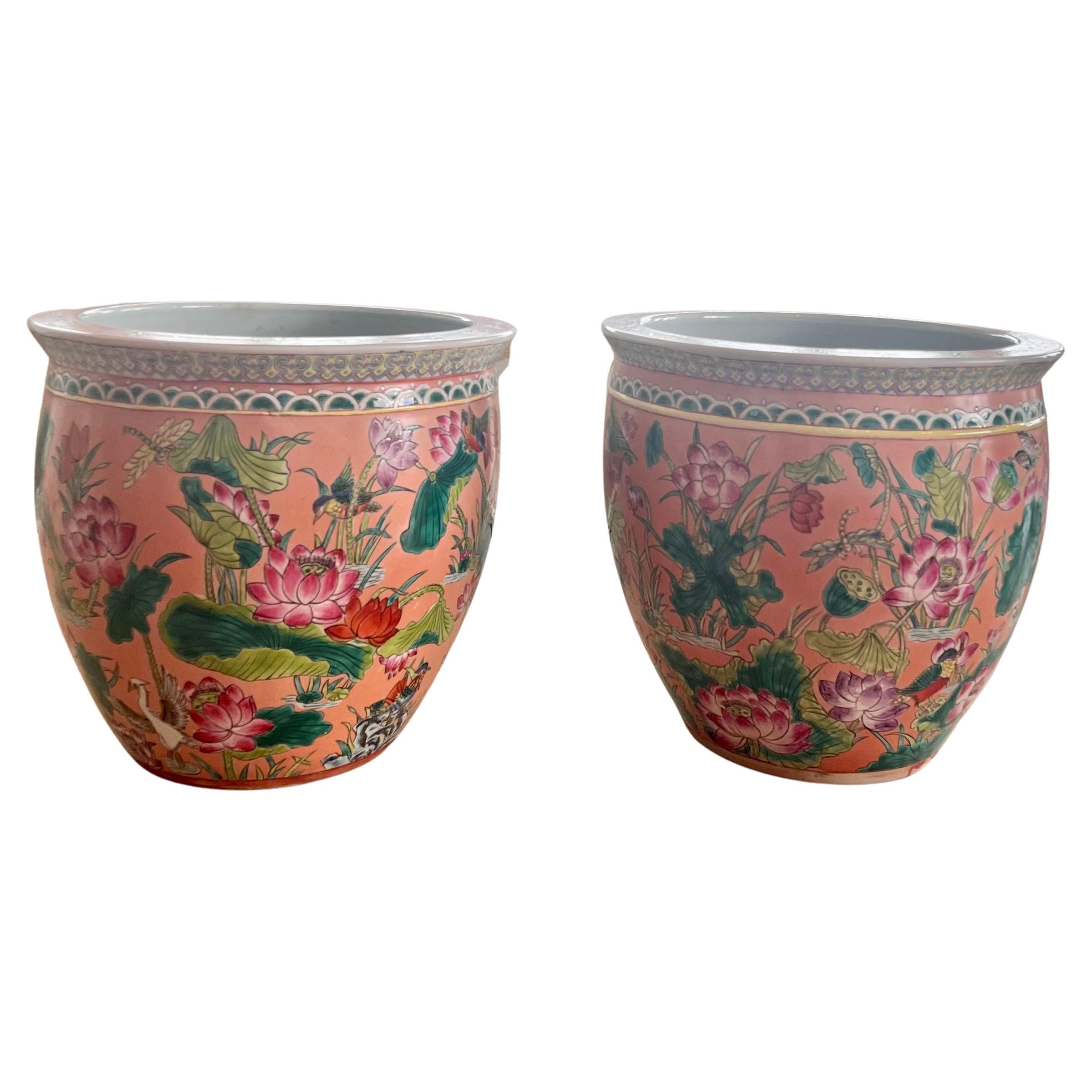  Chinese Large Ceramic Vases 1980´s For Sale