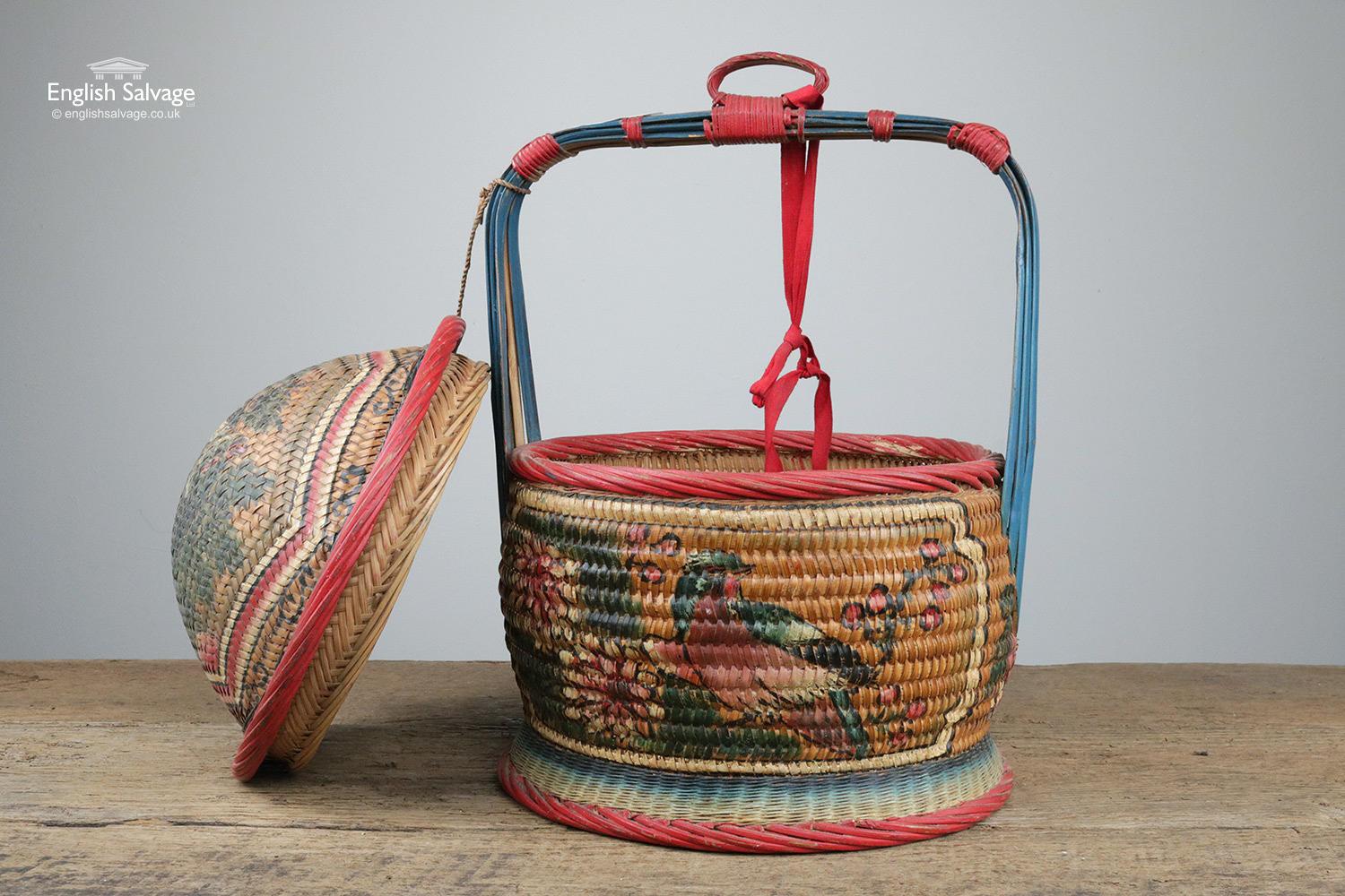 Original Chinese Woven Wicker Baskets, 20th Century In Good Condition For Sale In London, GB
