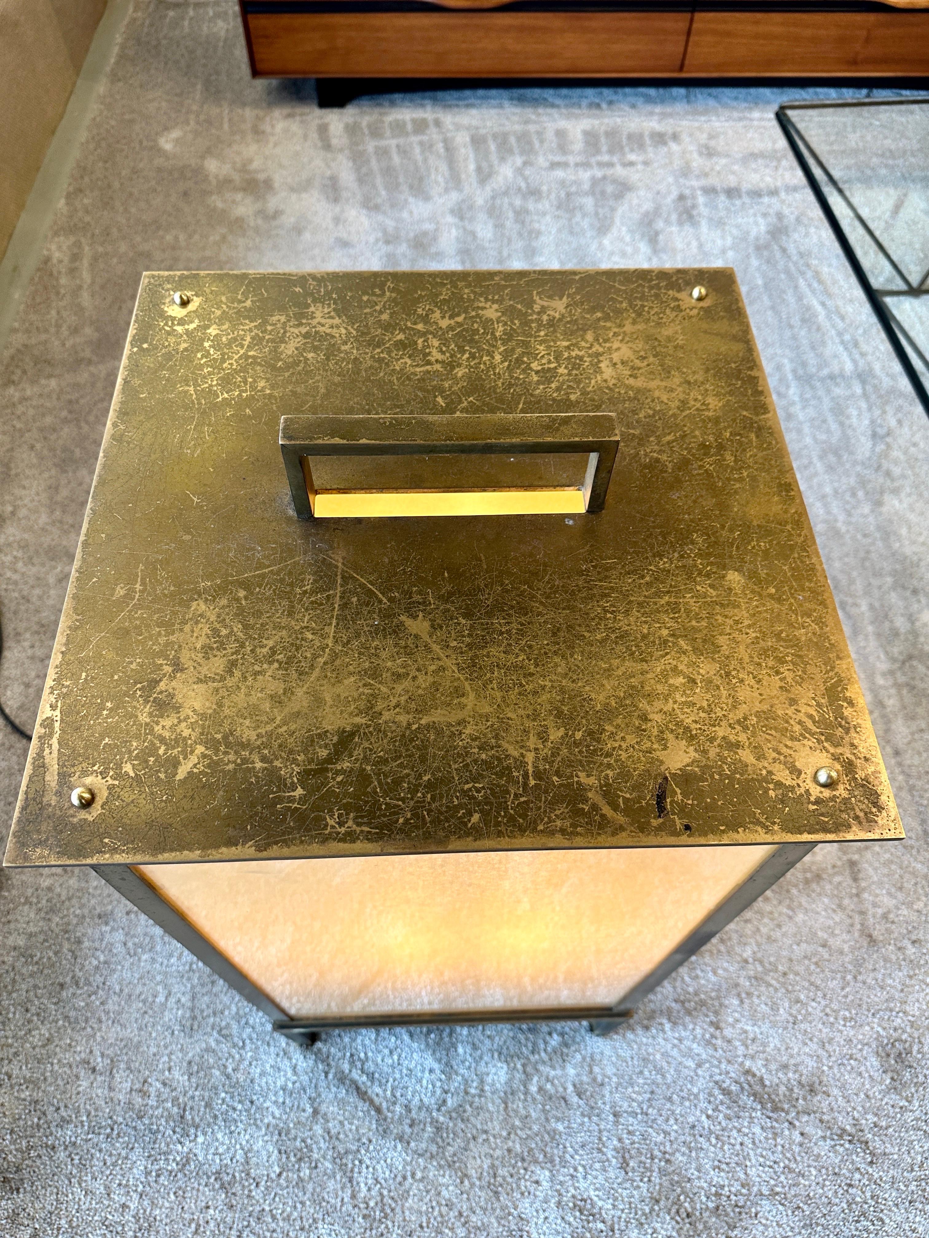 Originale Christian Liaigre Bronze-Laterne im japanischen Stil aus dem Mercer Hotel im Angebot 5