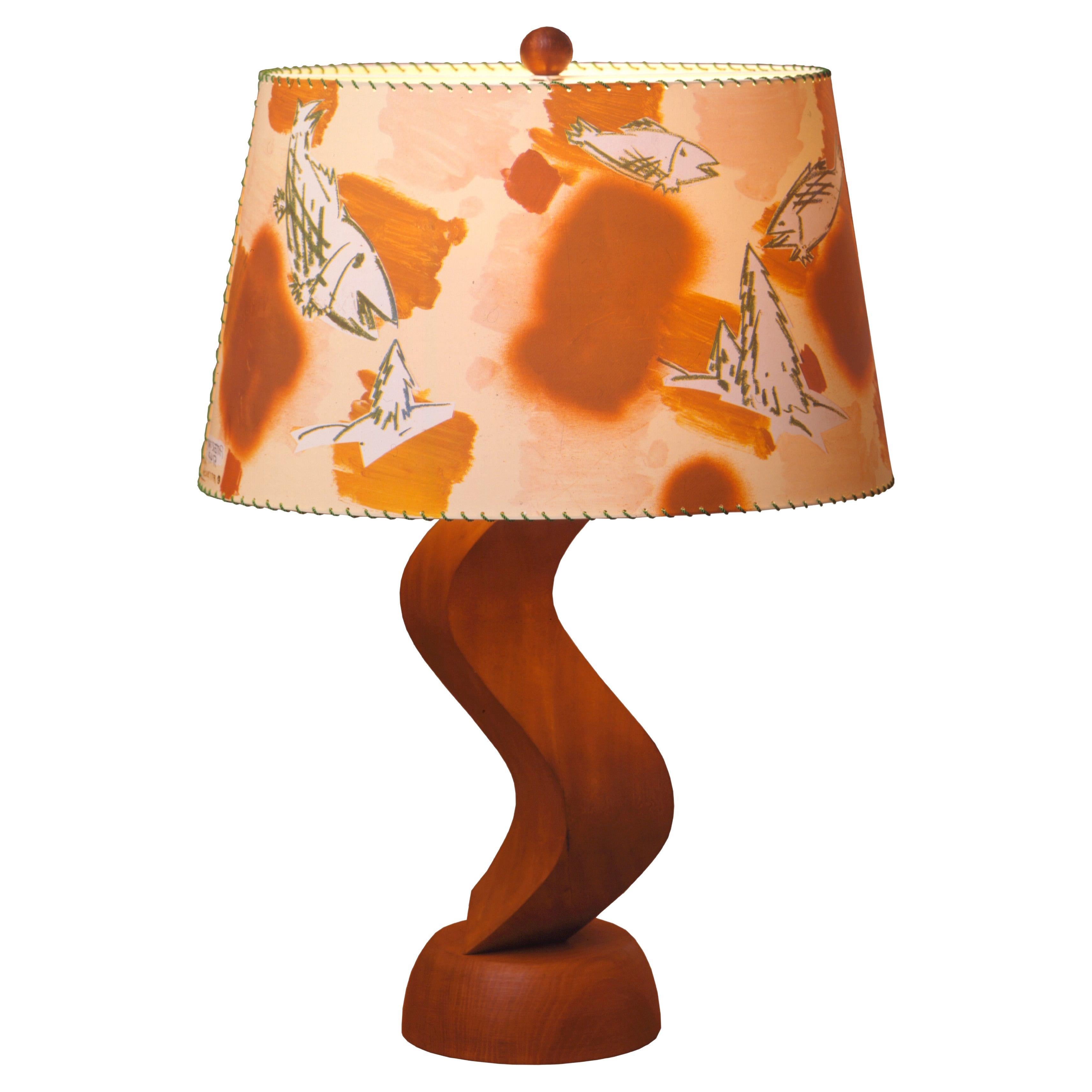 Original Christian Ludwig Attersee 1992 Table Lamp from Woka Art Collection For Sale