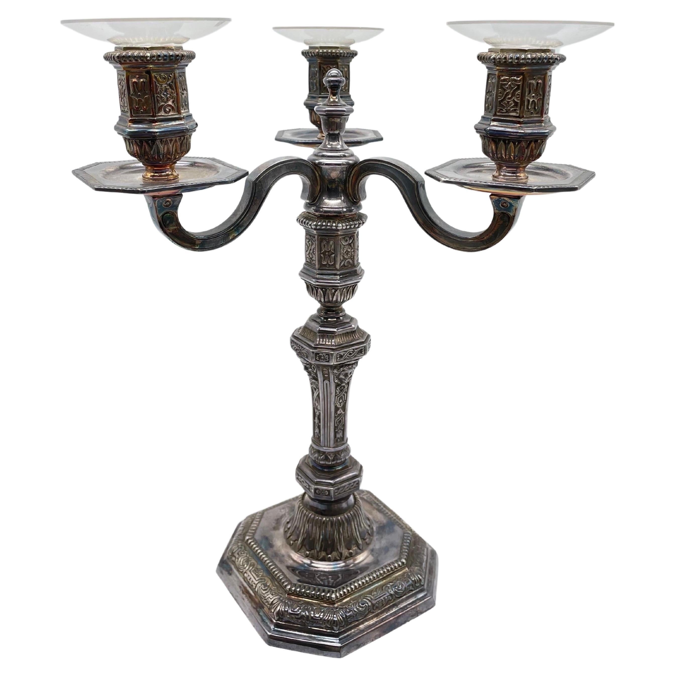 Original Christofle candlestick, silver. For Sale