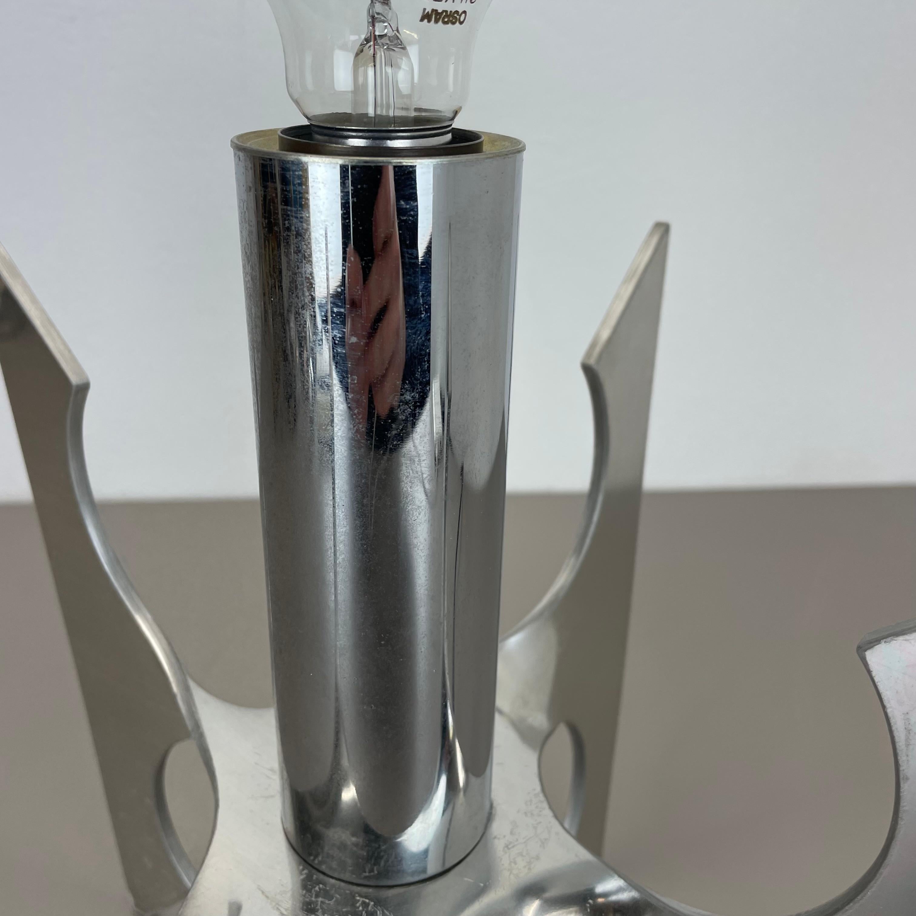 Original-Tischleuchte aus Chrom-Aluminium von Motoko Ishi für STAFF Leuchten, 1970er Jahre im Angebot 8