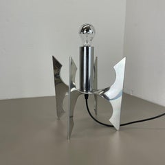 Original Chrome Aluminium Table Light by Motoko Ishi for STAFF Leuchten, 1970s