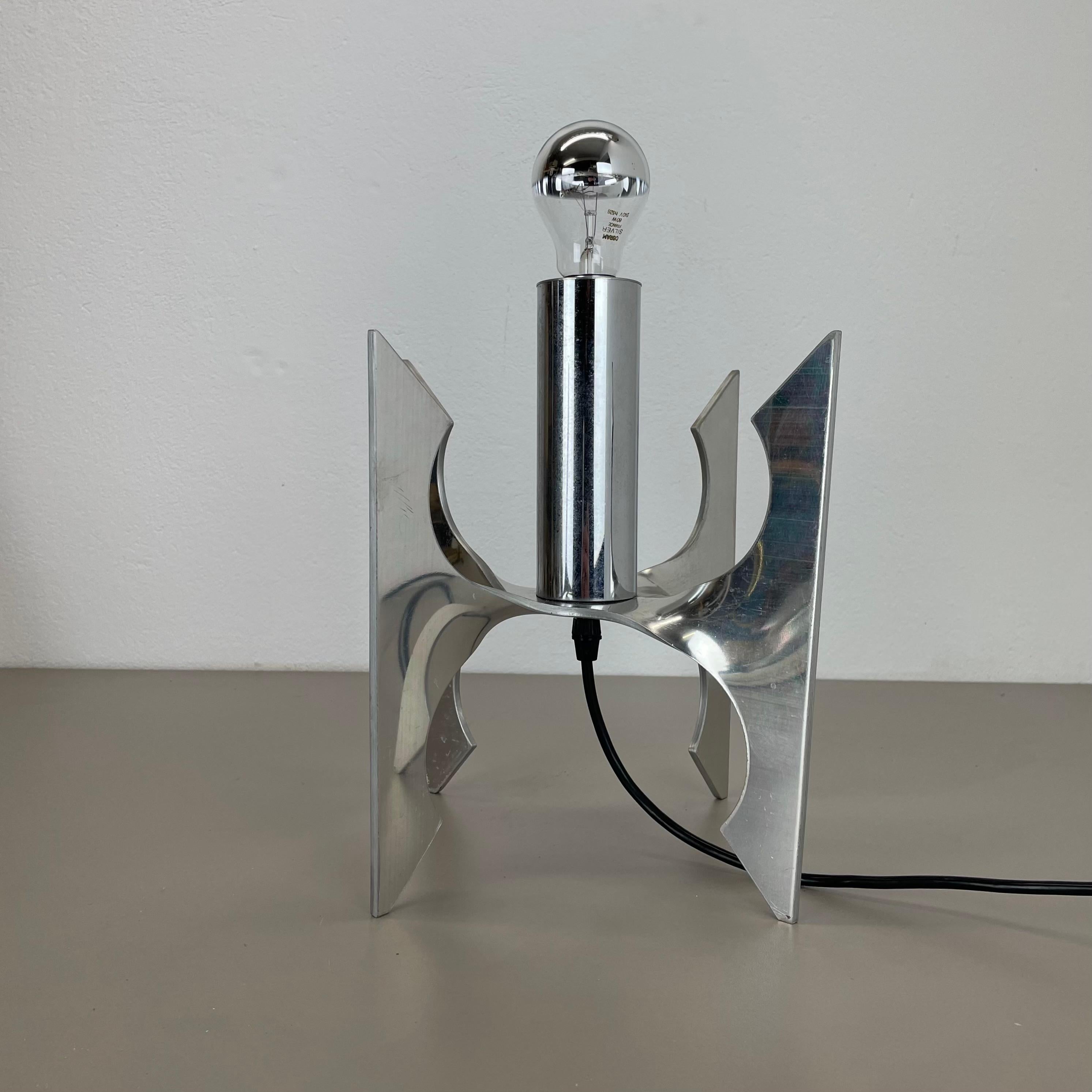 Original-Tischleuchte aus Chrom-Aluminium von Motoko Ishi für STAFF Leuchten, 1970er Jahre (Deutsch) im Angebot