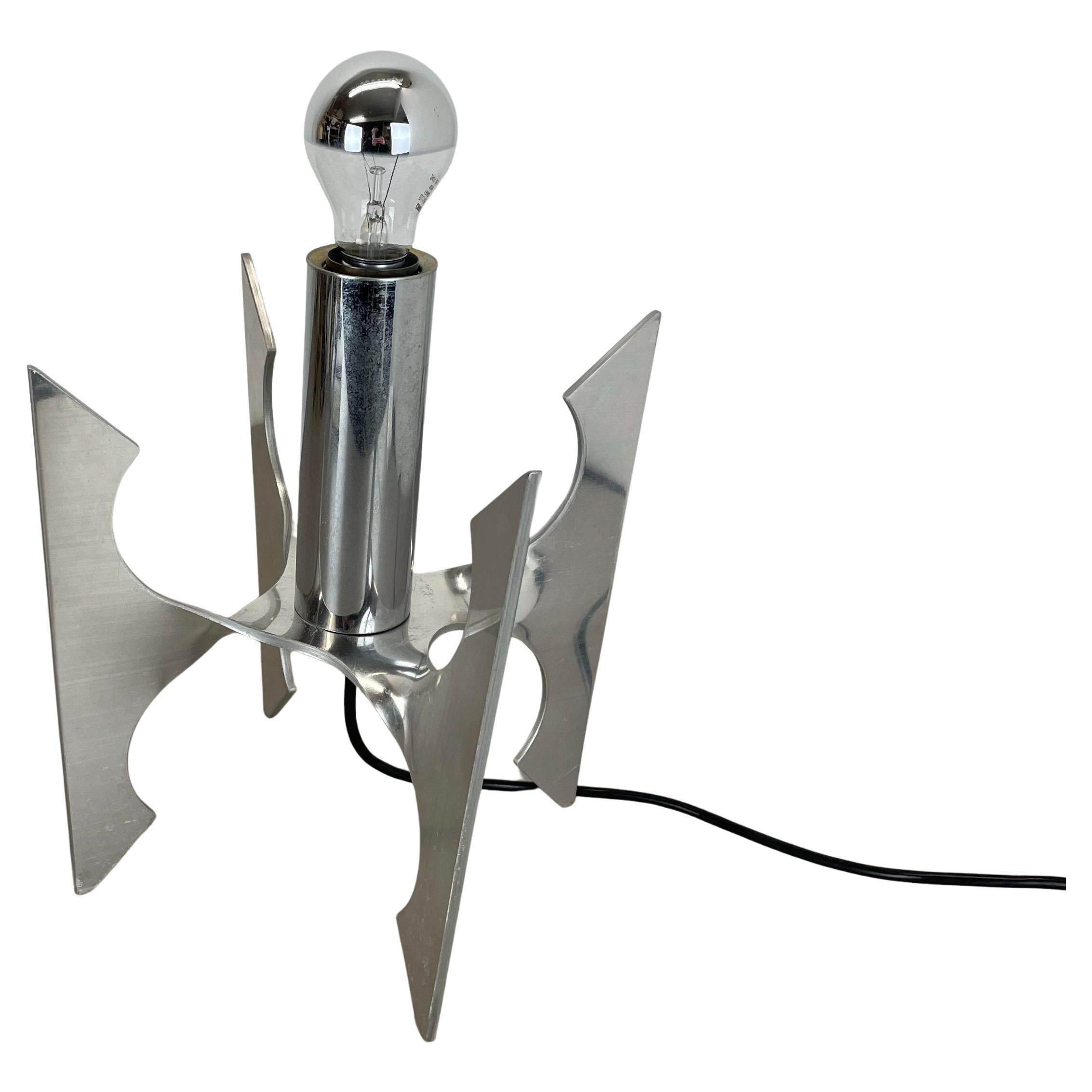 Original-Tischleuchte aus Chrom-Aluminium von Motoko Ishi für STAFF Leuchten, 1970er Jahre