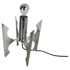 Original-Tischleuchte aus Chrom-Aluminium von Motoko Ishi für STAFF Leuchten, 1970er Jahre