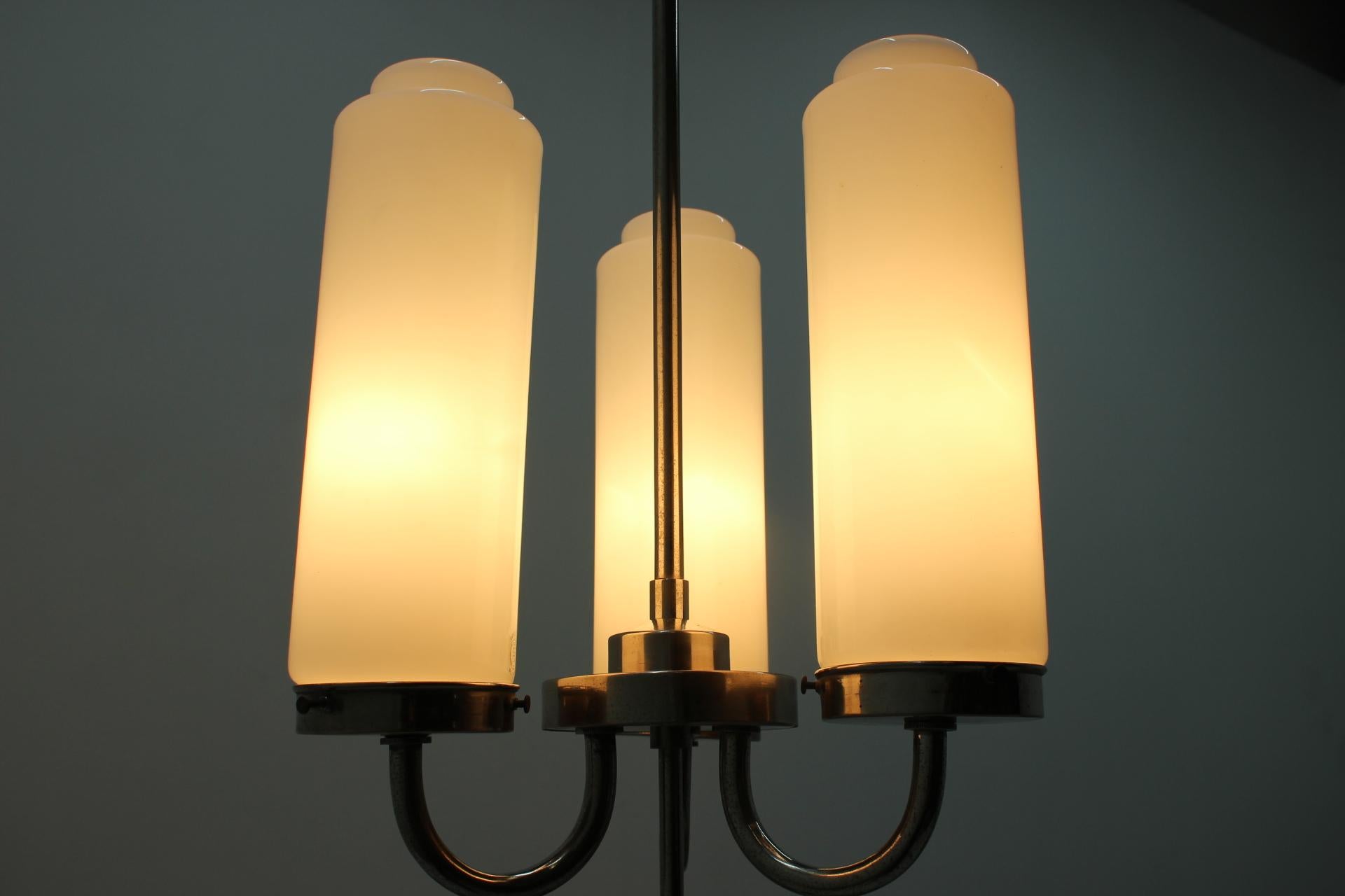 Mid-20th Century Original Chrome Bauhaus Pendant, 1930s For Sale