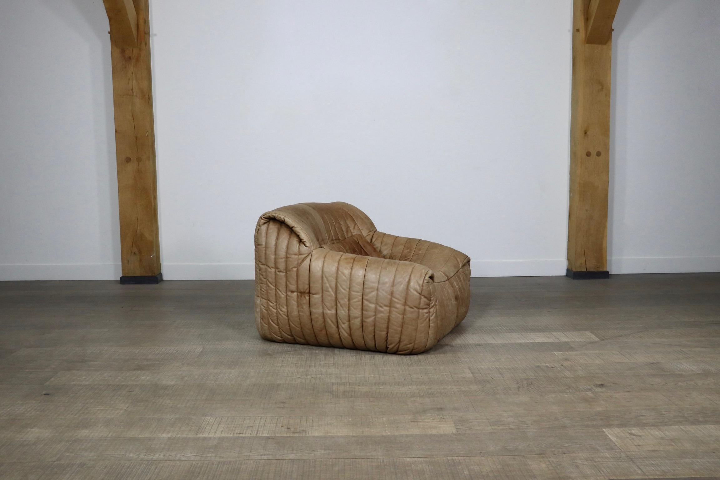 Leather Original Cinna Sandra Lounge Chair By Annie Hieronimus, 1970s