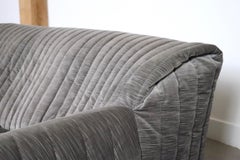 Divano originale Cinna Sandra a tre posti in velluto di Annie Hieronimus, Francia 19