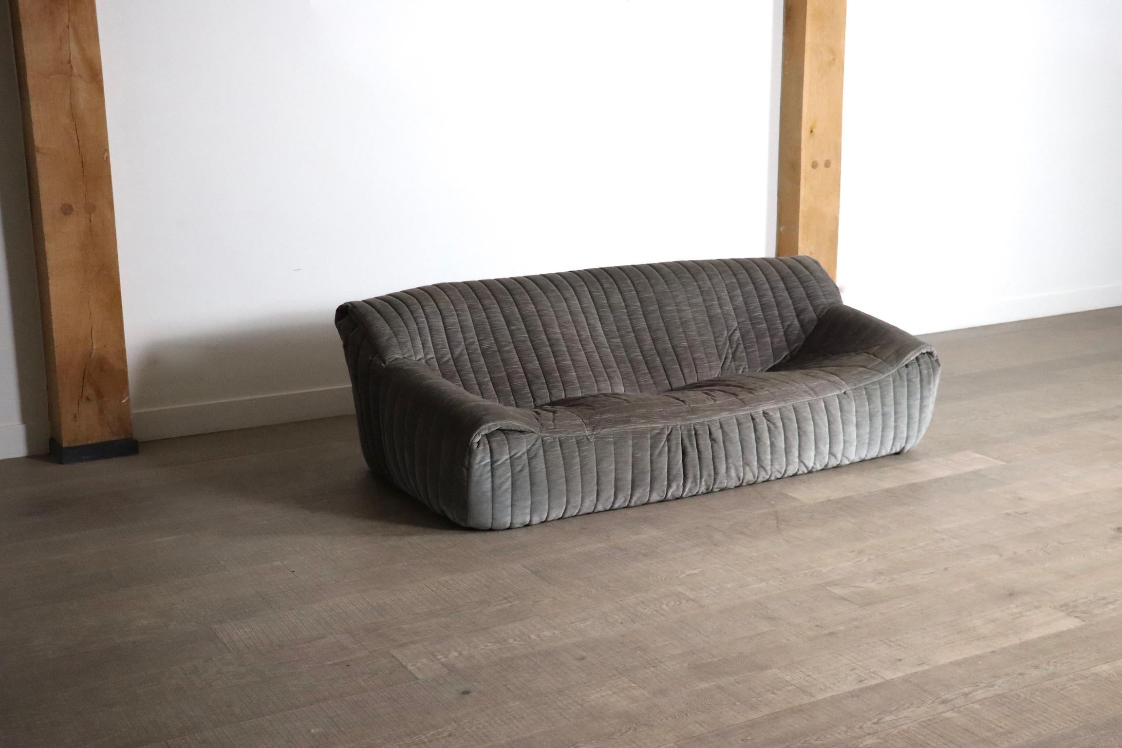 Milieu du XXe siècle Canapé Cinna Sandra Three Seater par Annie Hieronimus, France 19 en vente
