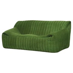 Original Cinna Sandra Two Seater Sofa In Velvet By Annie Hieronimus, France 1970