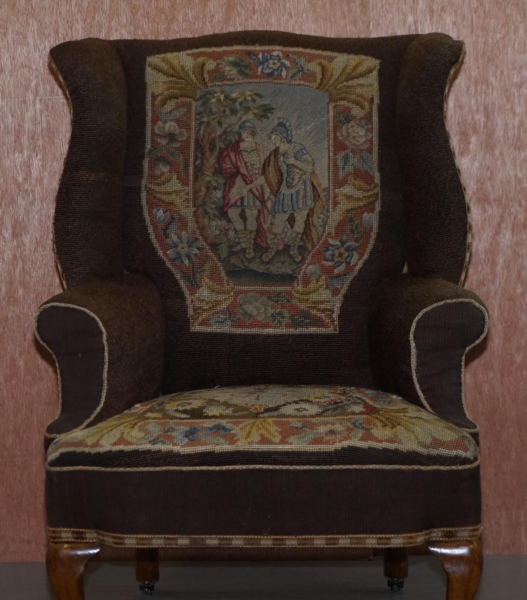 victorian wing back chair