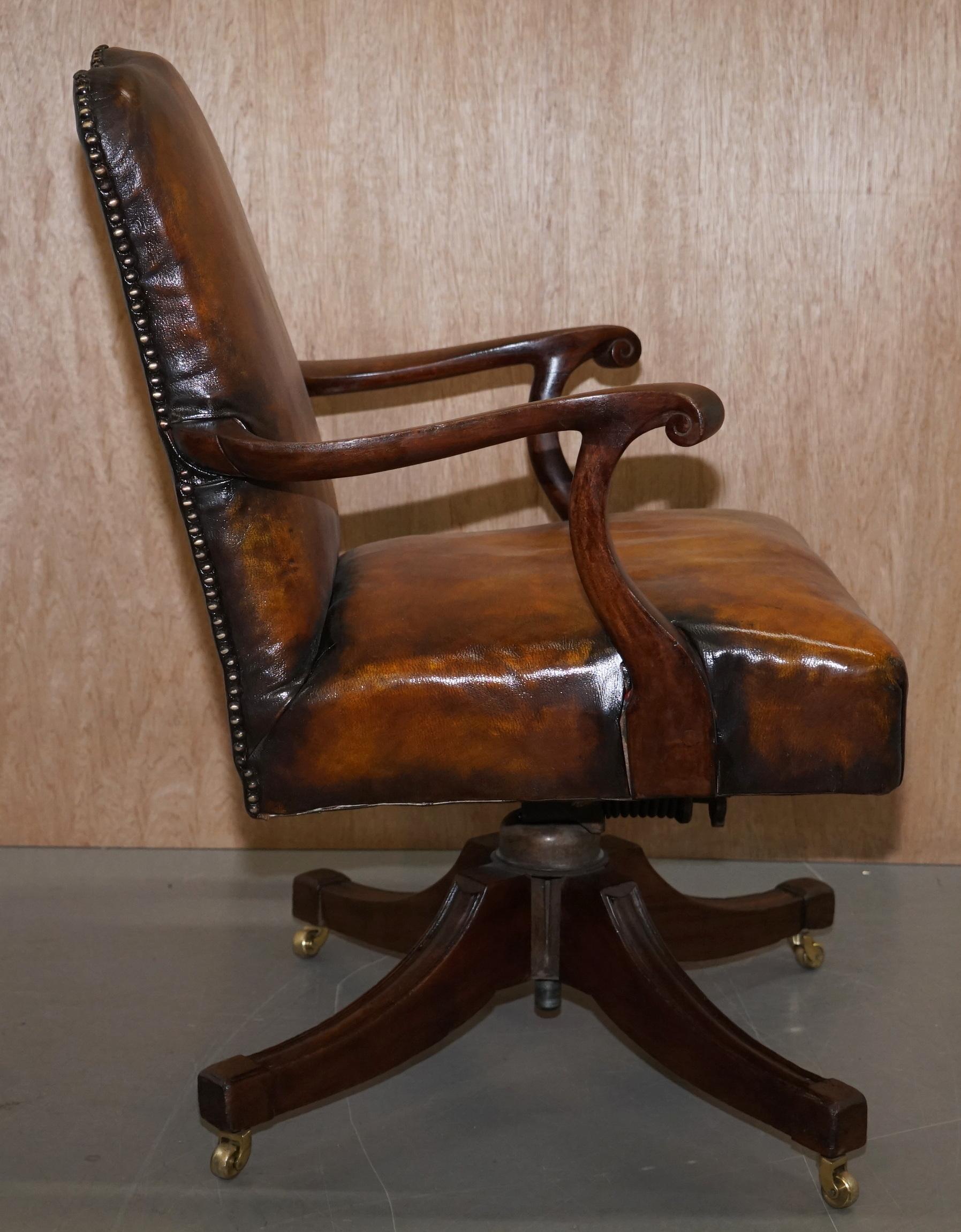 Original circa 1880 Maple & Co Restored Captains Chair Period Hillcrest Base 4