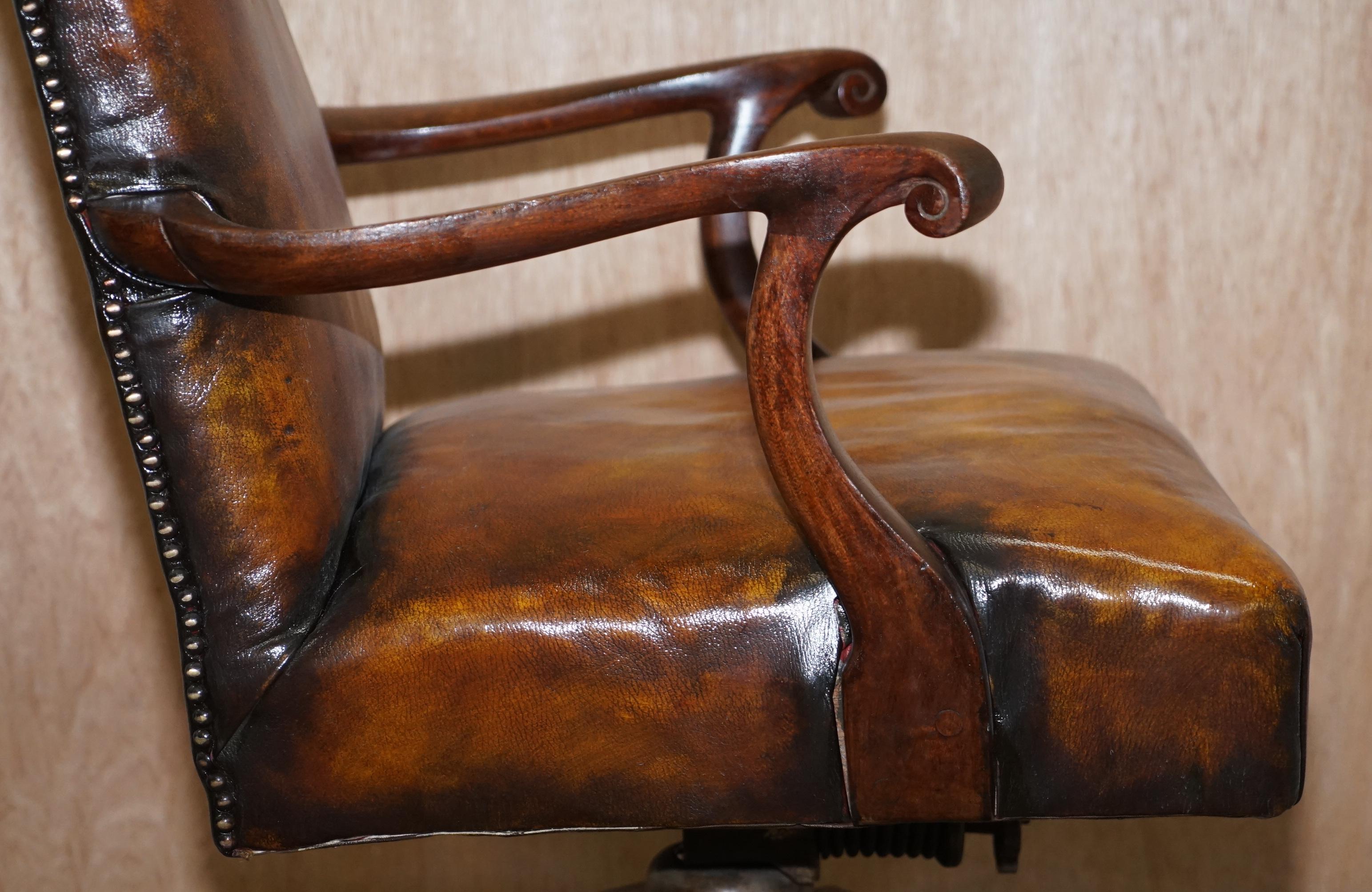 Original circa 1880 Maple & Co Restored Captains Chair Period Hillcrest Base 5