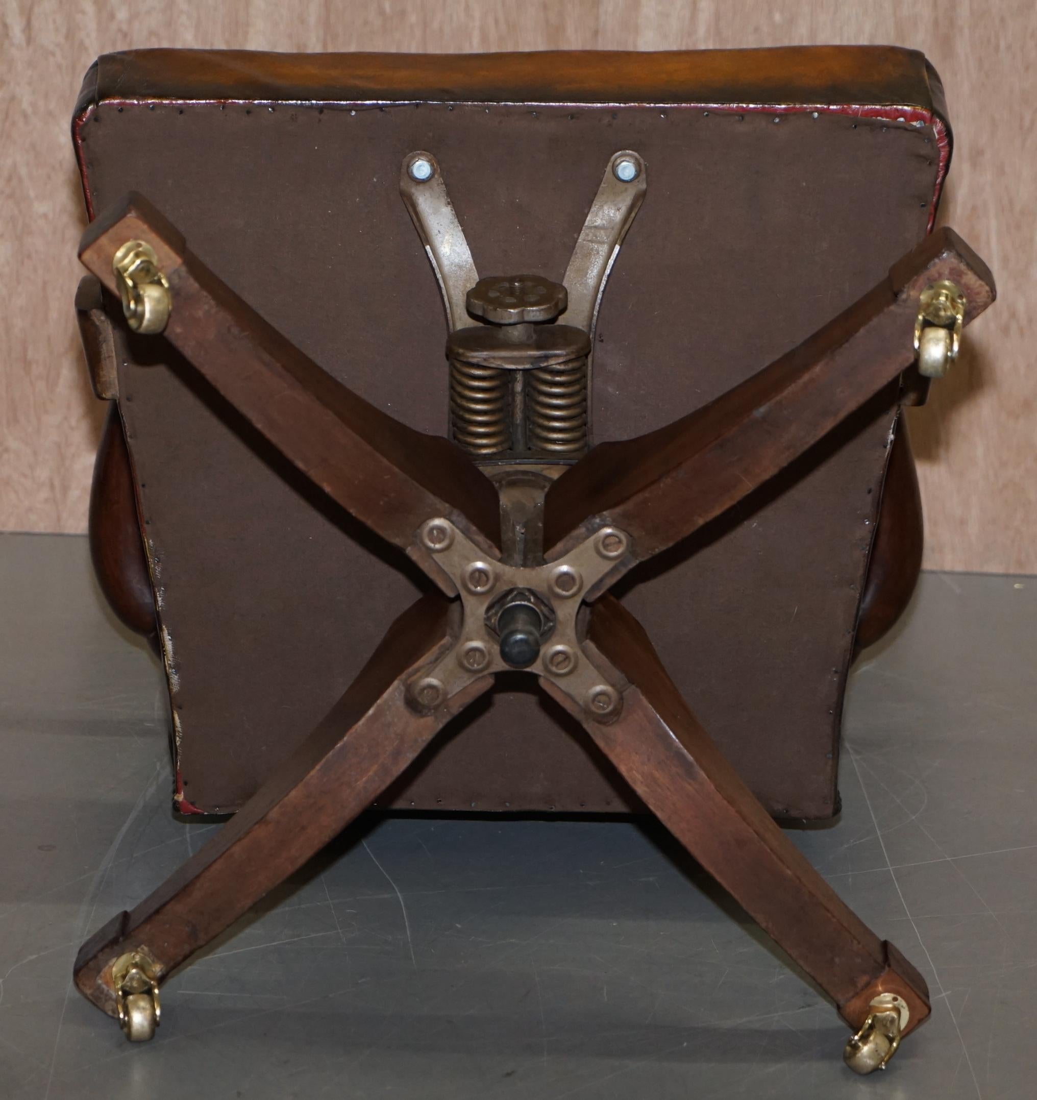 Original circa 1880 Maple & Co Restored Captains Chair Period Hillcrest Base 9