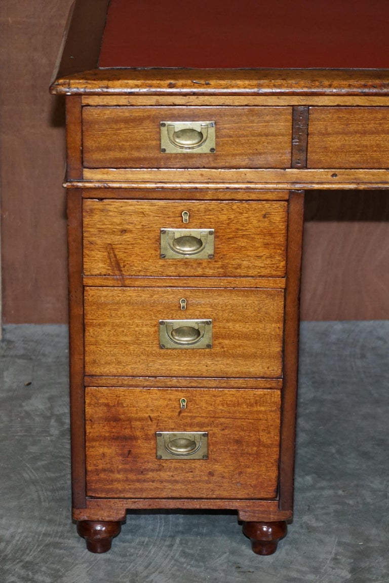 Original circa 1900 Graves and Sons Naval Military Campaign Parter Desk ...