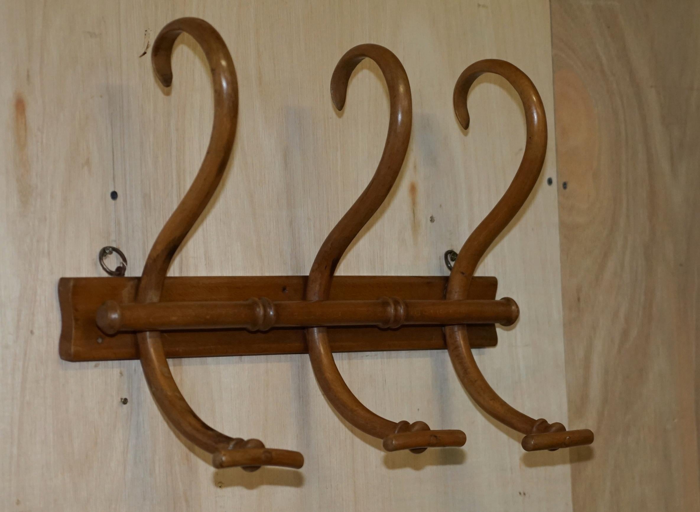 Perchero original de madera curvada Thonet de hacia 1900 Artesanía exquisita Hay que verlo en venta 10