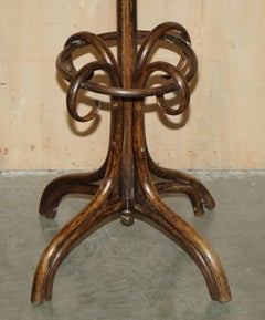 ORIGINAL CIRCA 1900's THONET BENTWOOD HAT COAT & SCARF FLOOR STANDING RACK