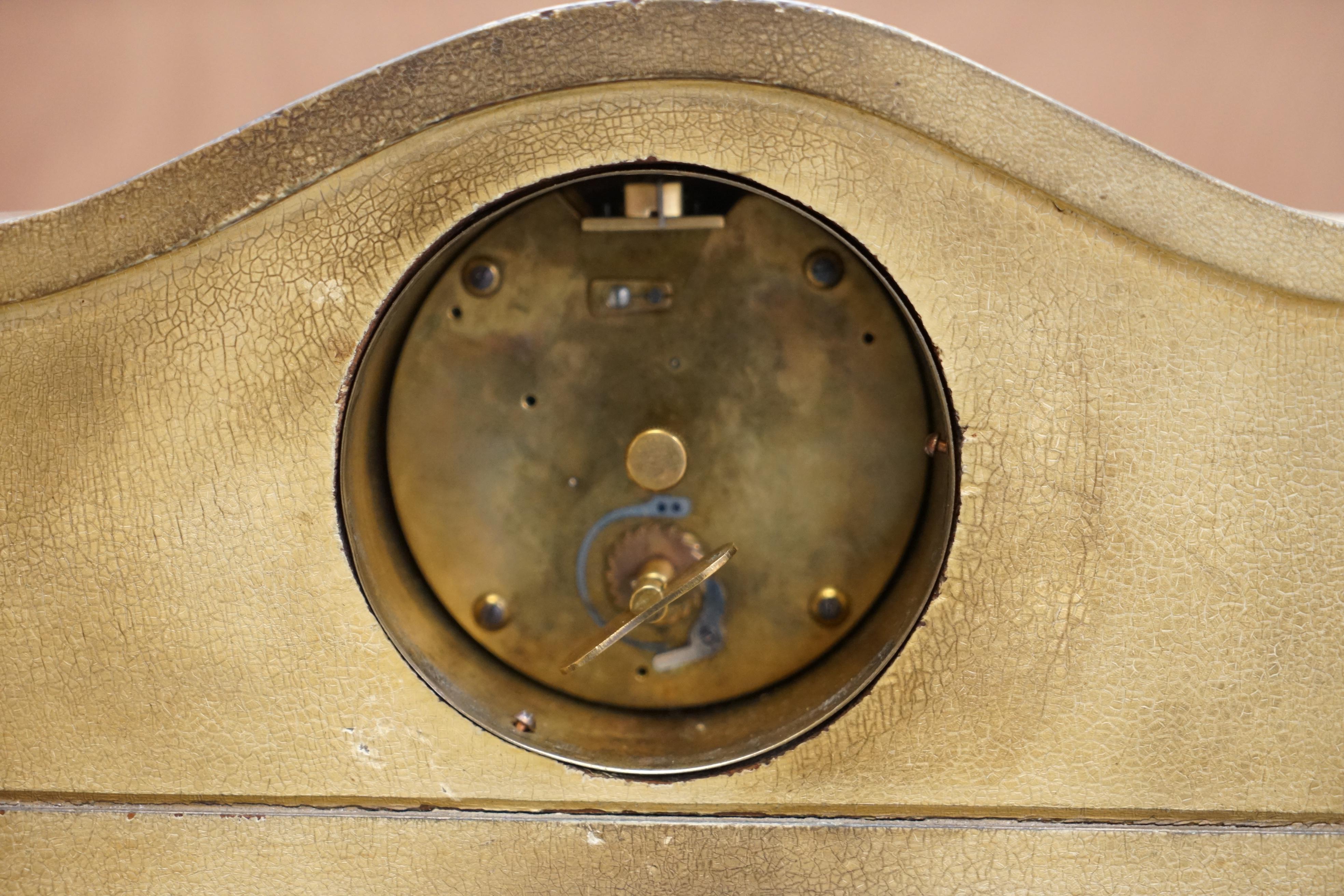 Original circa 1920 Asprey London Chinoiserie Mantle Clock Lovely Dekoration im Angebot 5