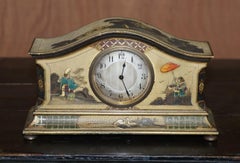 Original circa 1920's Asprey London Chinoiserie Mantle Clock Lovely Decoration