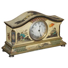Original circa 1920 Asprey London Chinoiserie Mantle Clock Lovely Dekoration