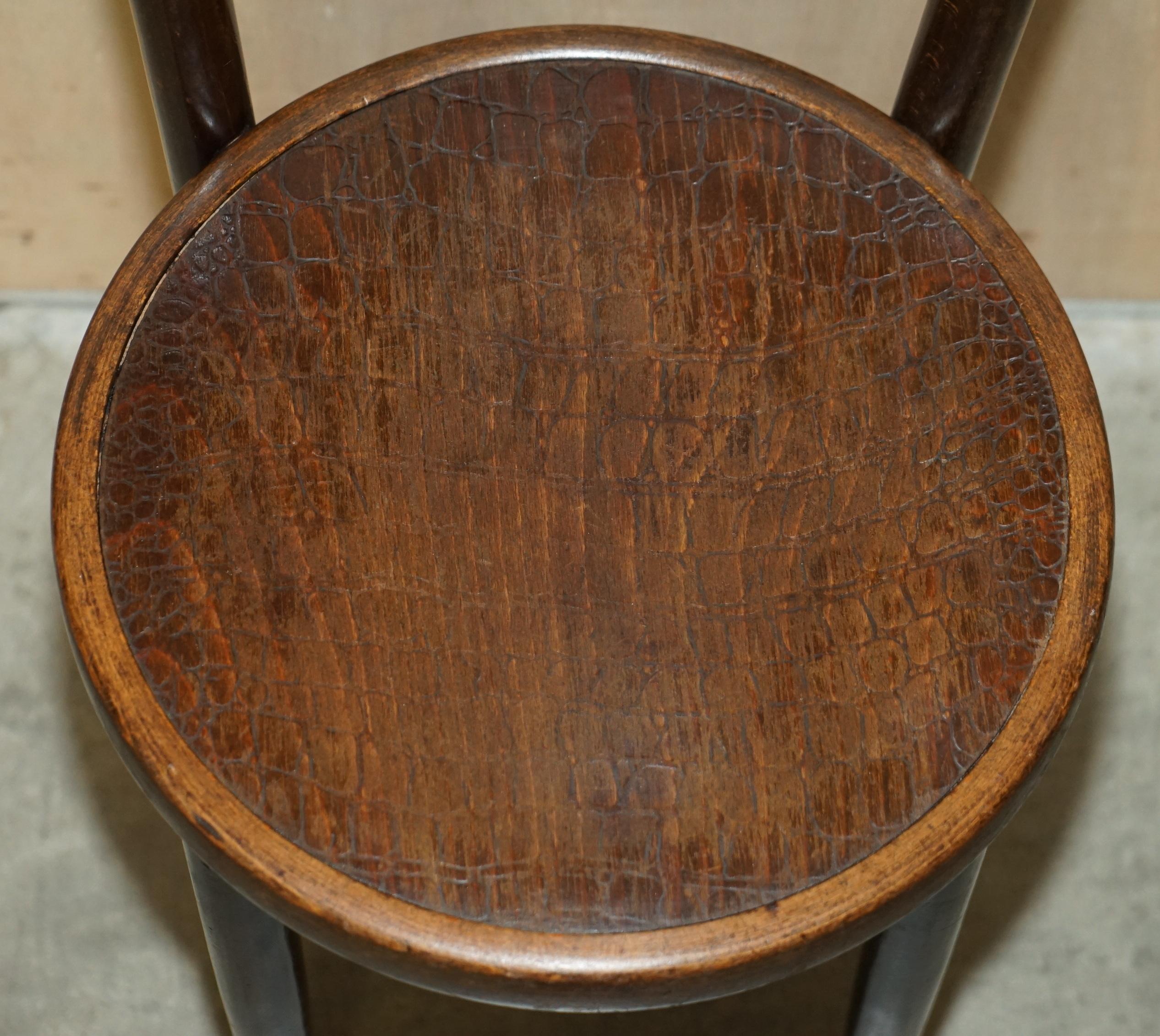 Original circa 1920's Mundus Vienna Austria Bentwood High Back Kitchen Chair For Sale 3