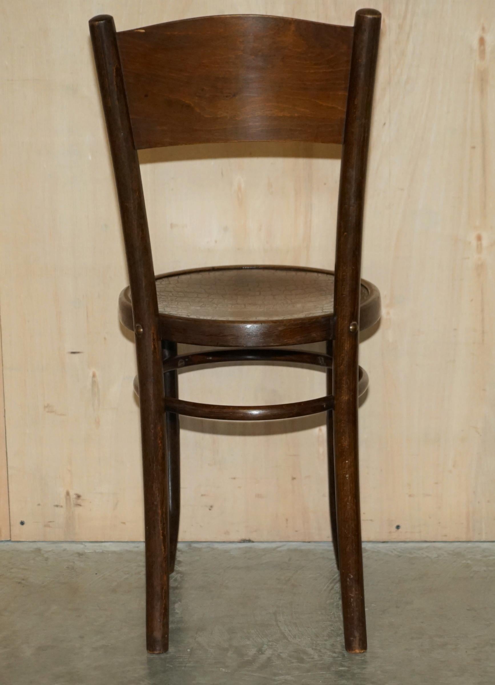 Original circa 1920 Mundus Vienna Austria Bentwood High Back Kitchen Chair en vente 7