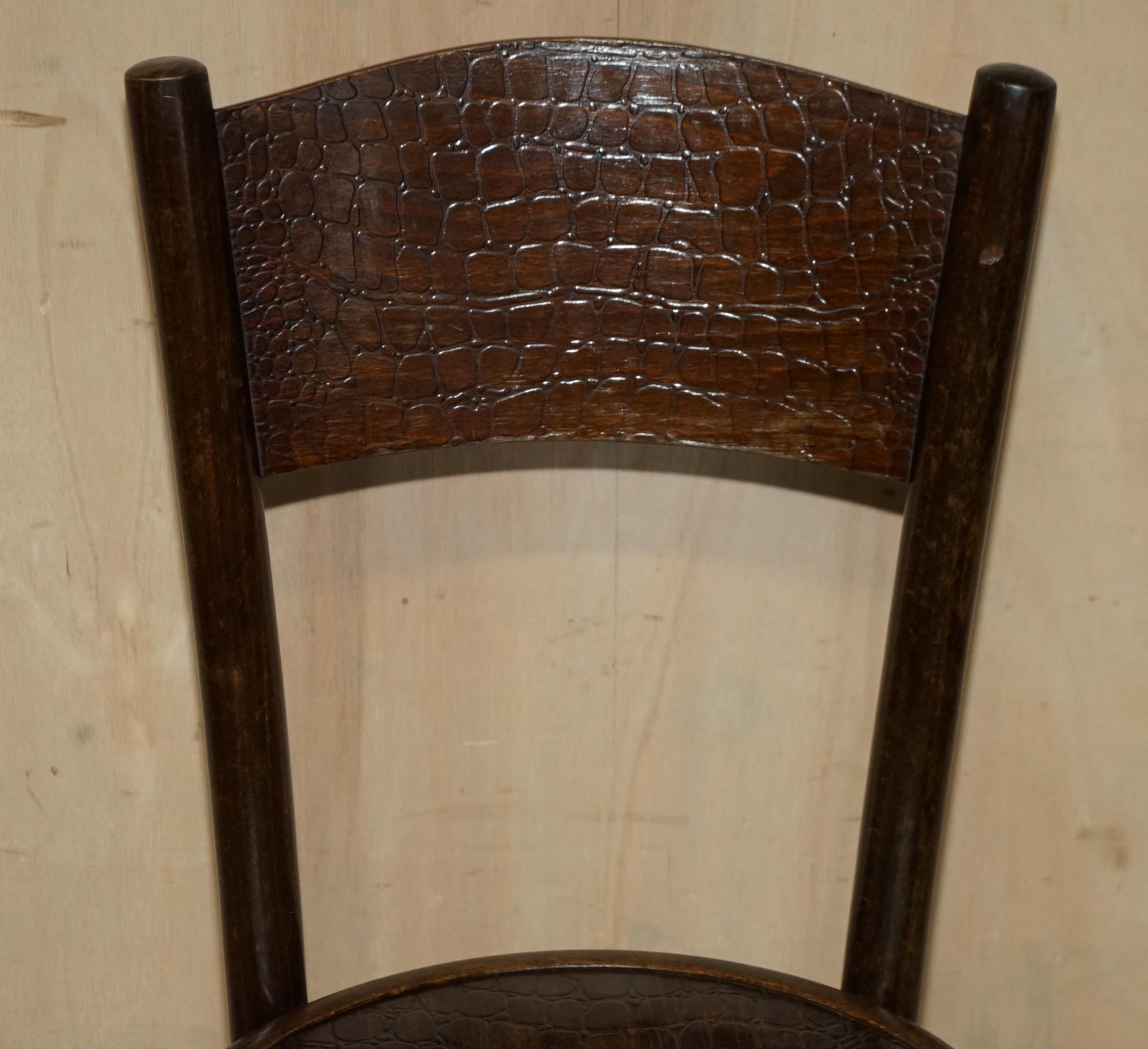 Édouardien Original circa 1920 Mundus Vienna Austria Bentwood High Back Kitchen Chair en vente
