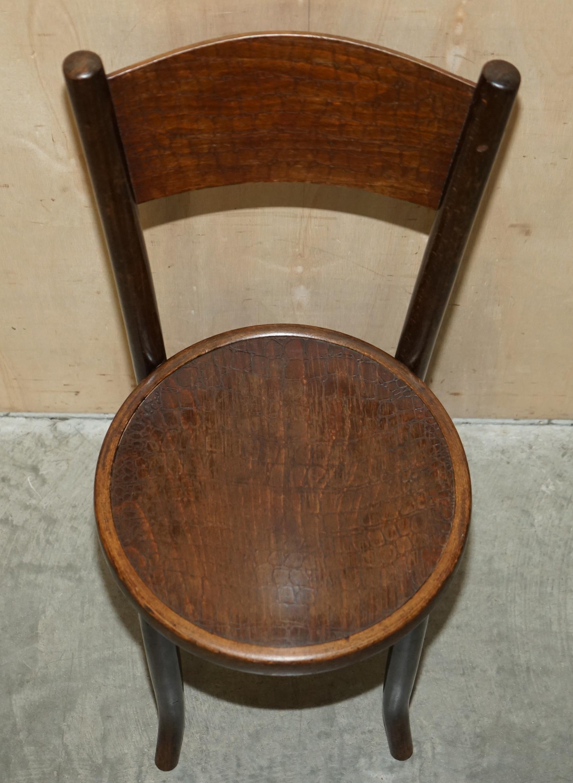 Original circa 1920's Mundus Vienna Austria Bentwood High Back Kitchen Chair For Sale 2