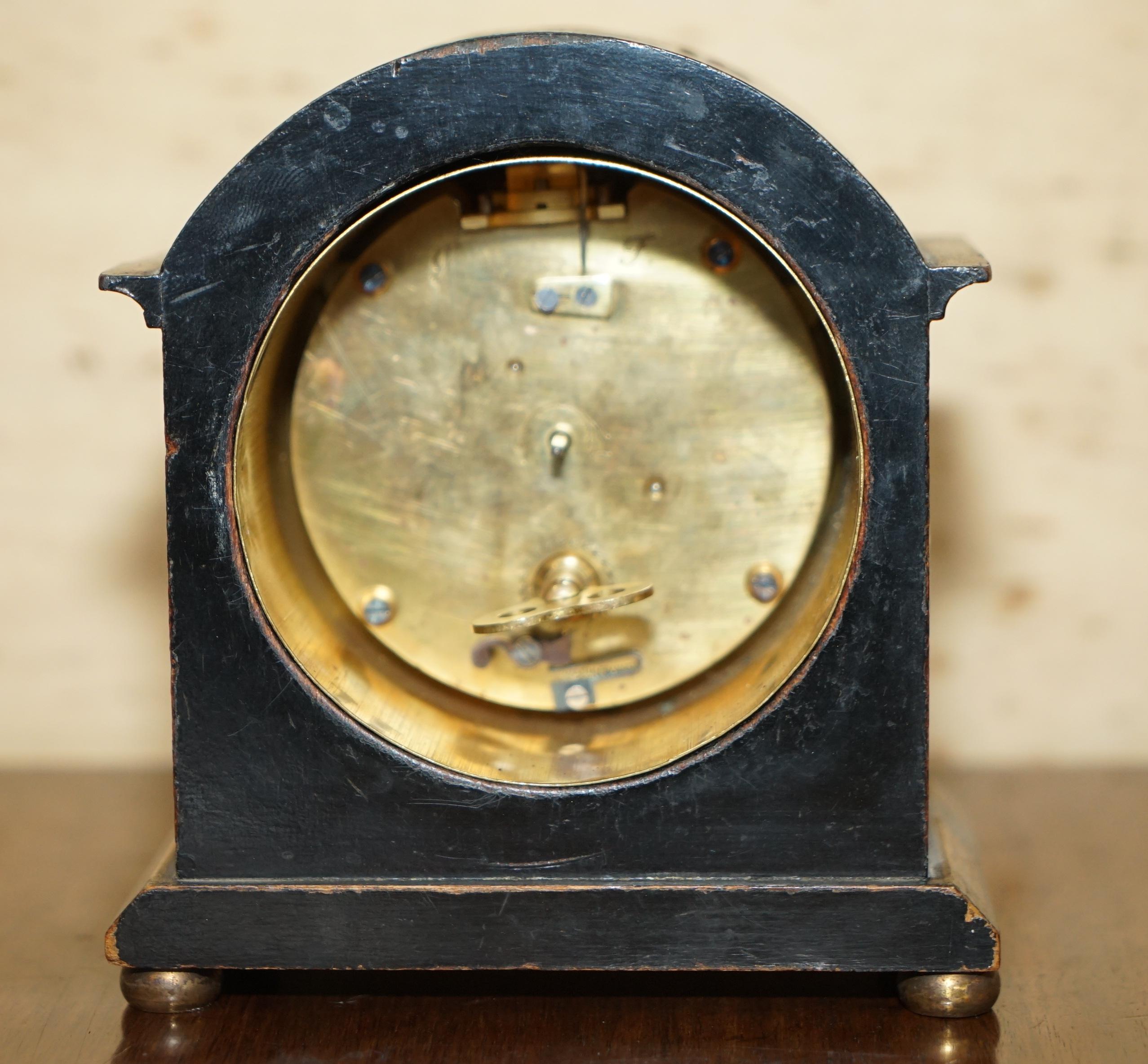 Original circa 1930's Asprey London Chinoiserie Mantle Clock Lovely Decoration 5