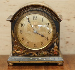 Original circa 1930's Asprey London Chinoiserie Mantle Clock Lovely Decoration