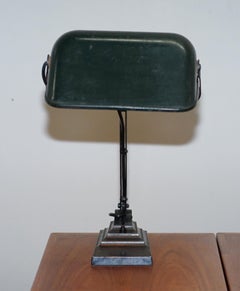 Original circa 1930s Erpe Bankers Lamp with Three Step Base and Original Switch