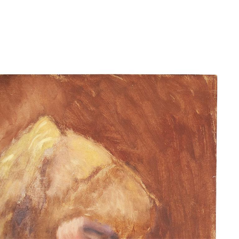 Peinture originale de grand portrait d'une femme blonde nue de Clair Seglem Excellent état - En vente à Oklahoma City, OK