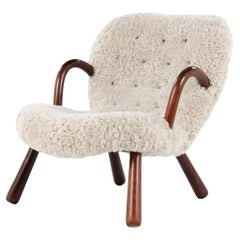 Silla Original Clam de piel de cordero de Arnold Madsen