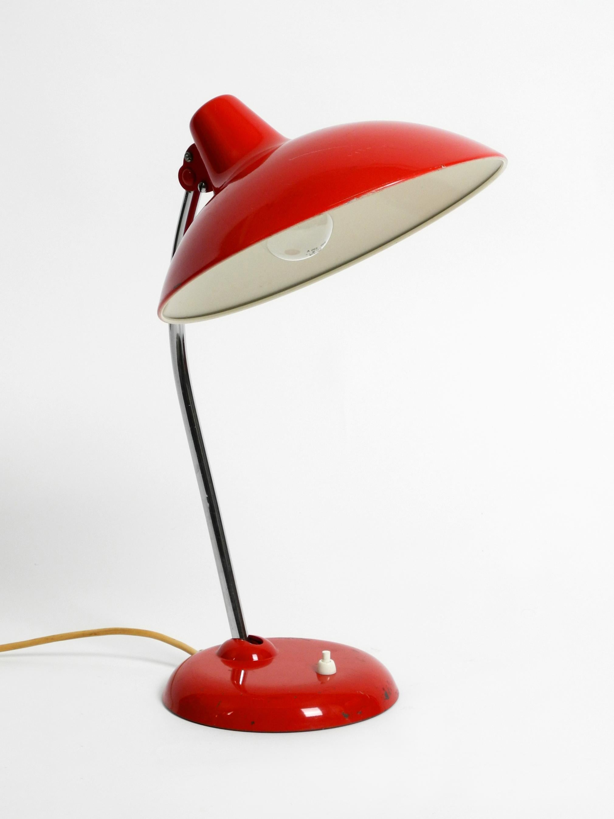 Original Classic Red Kaiser Idell Metal Table Lamp Model 6786 from the 1960s For Sale 5