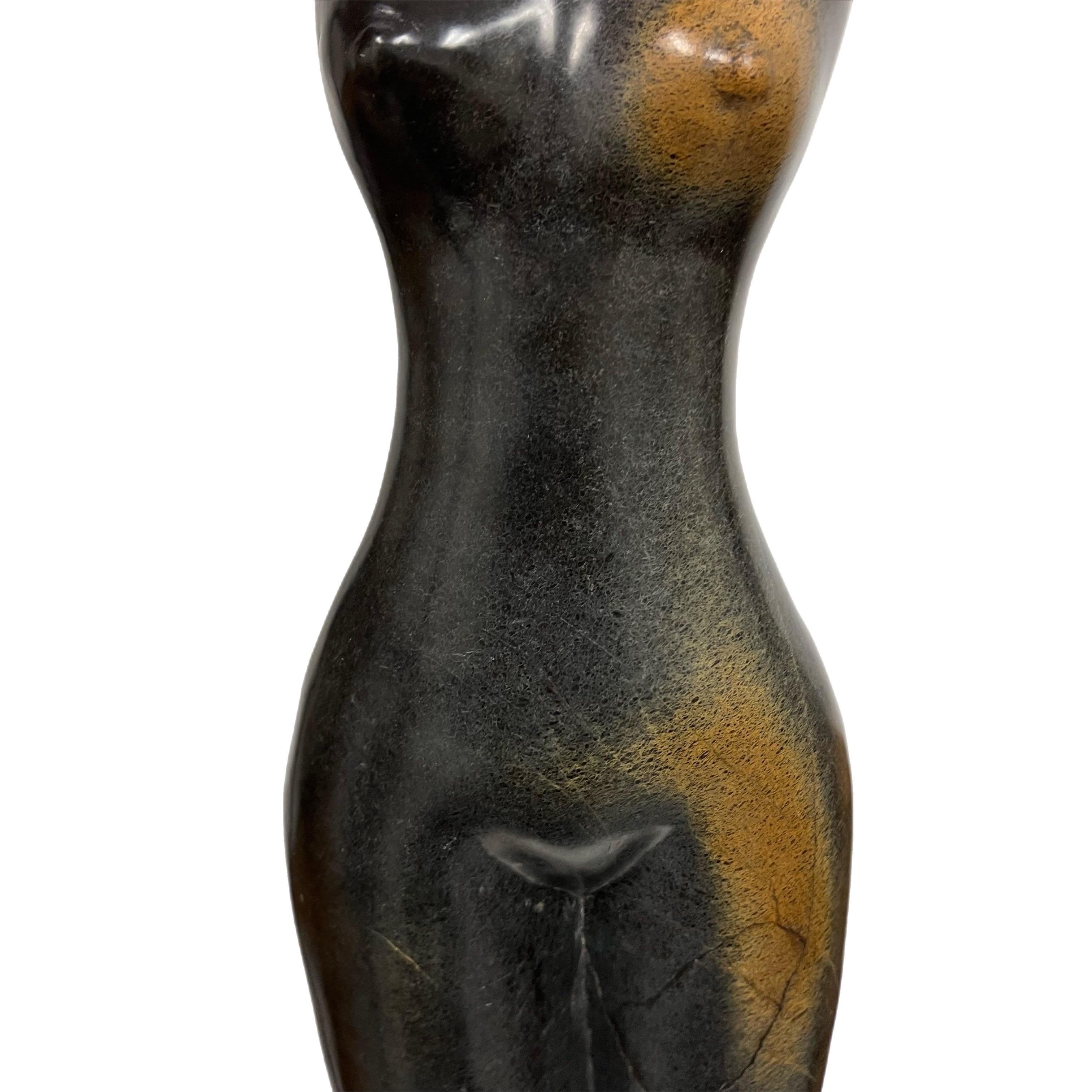 Original Cloppas Kamere Signed Nude Torso Modern Springstone Sculpture 2