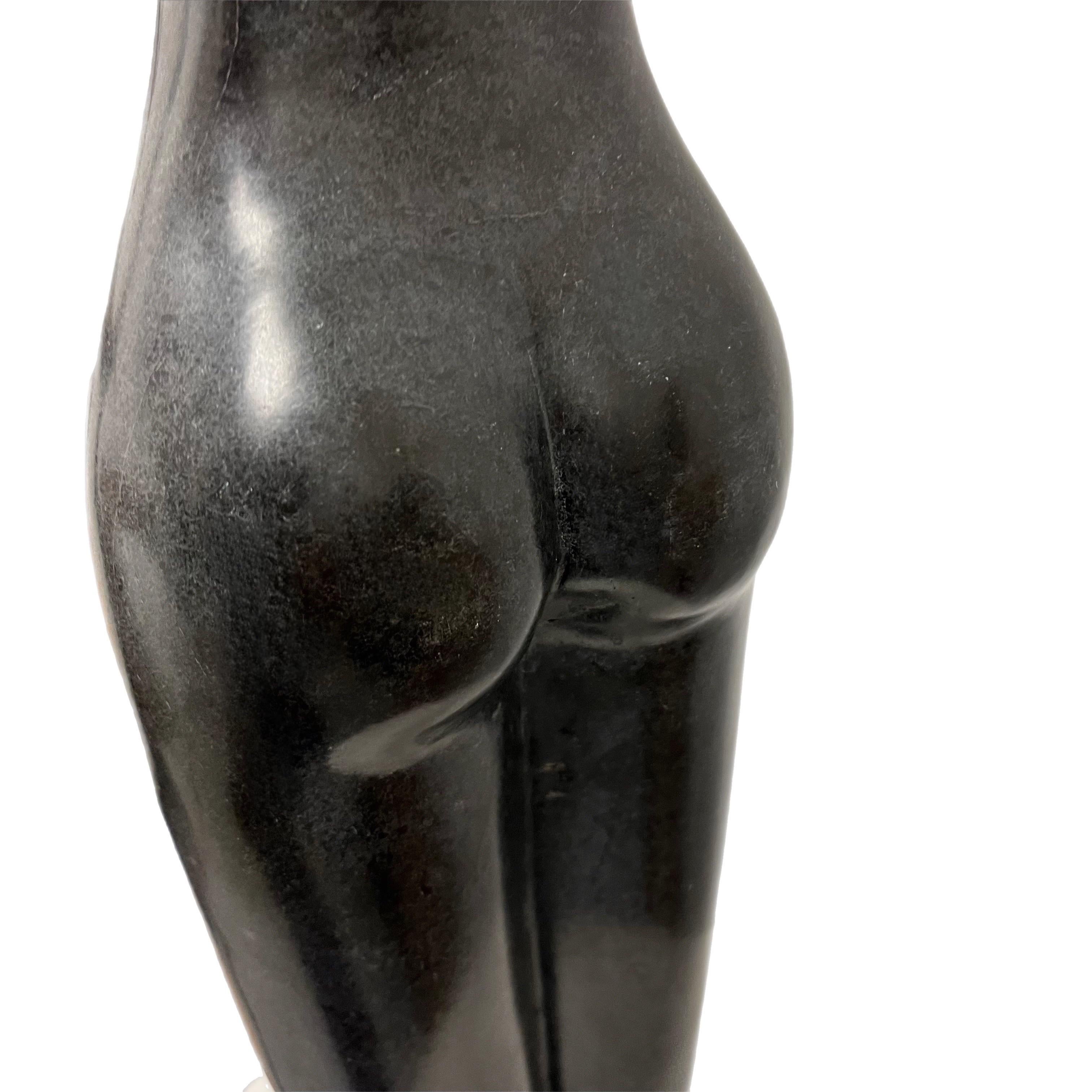 Original Cloppas Kamere Signed Nude Torso Modern Springstone Sculpture 6