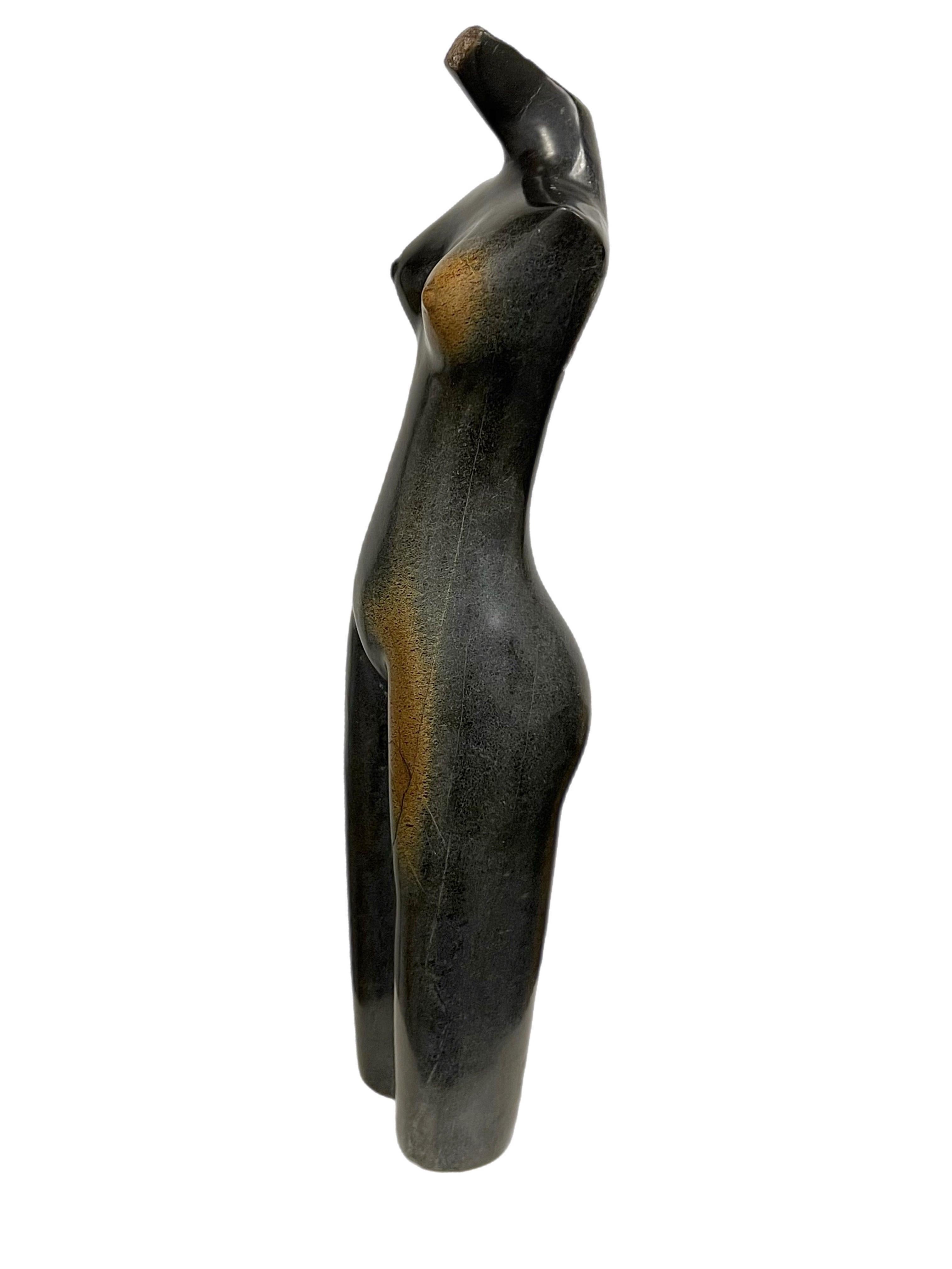 Original Cloppas Kamere Signed Nude Torso Modern Springstone Sculpture 1