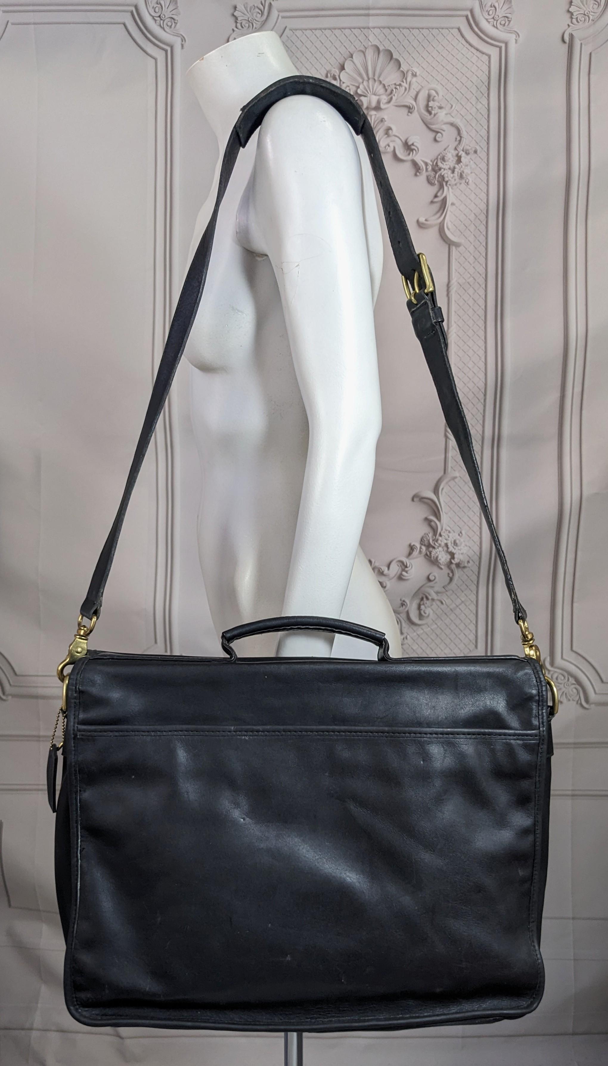 Maletín original Coach de piel Negro en venta
